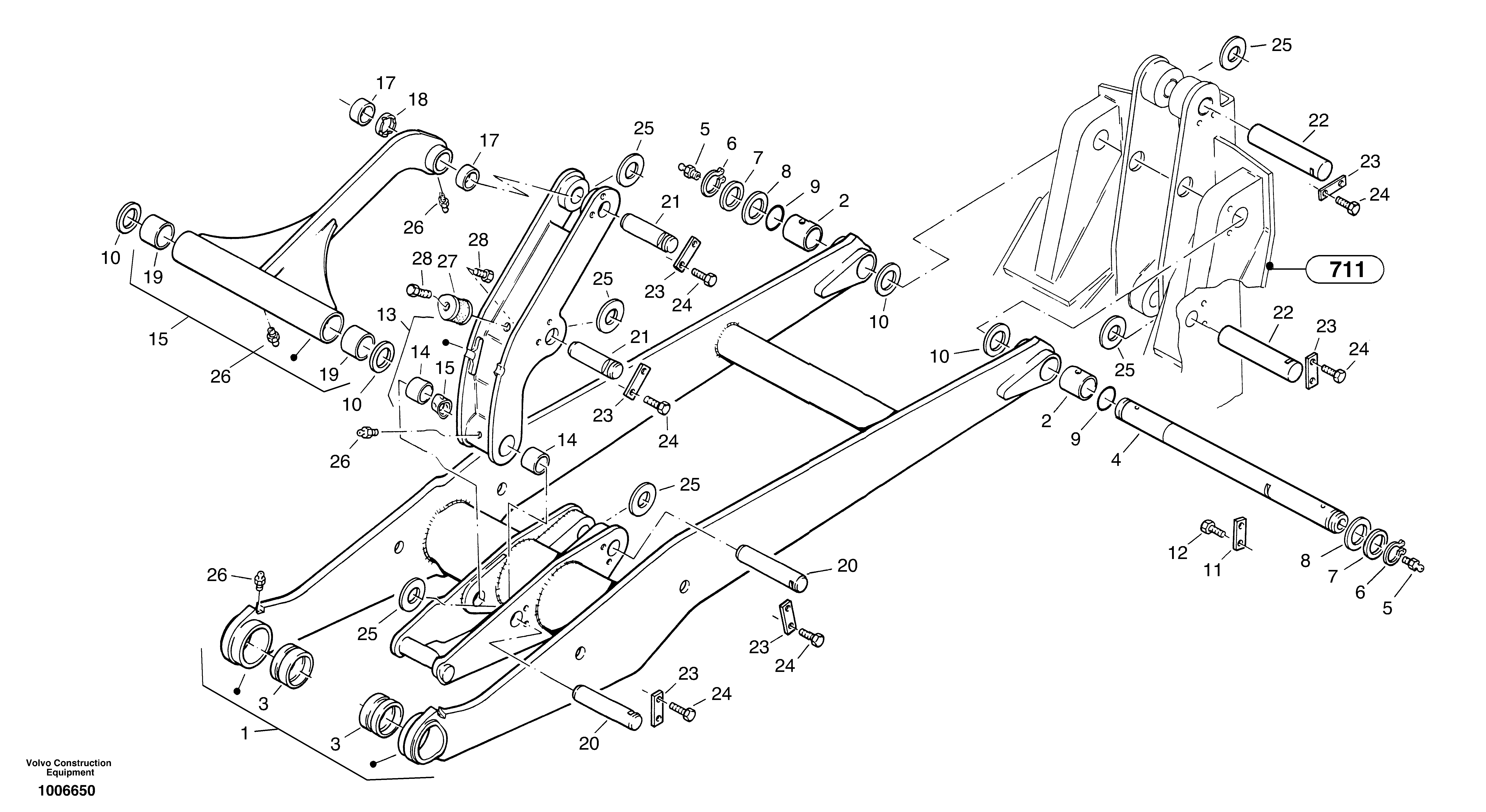 Схема запчастей Volvo ZL402C SER NO 6006001 - - 2775 Lift frame 