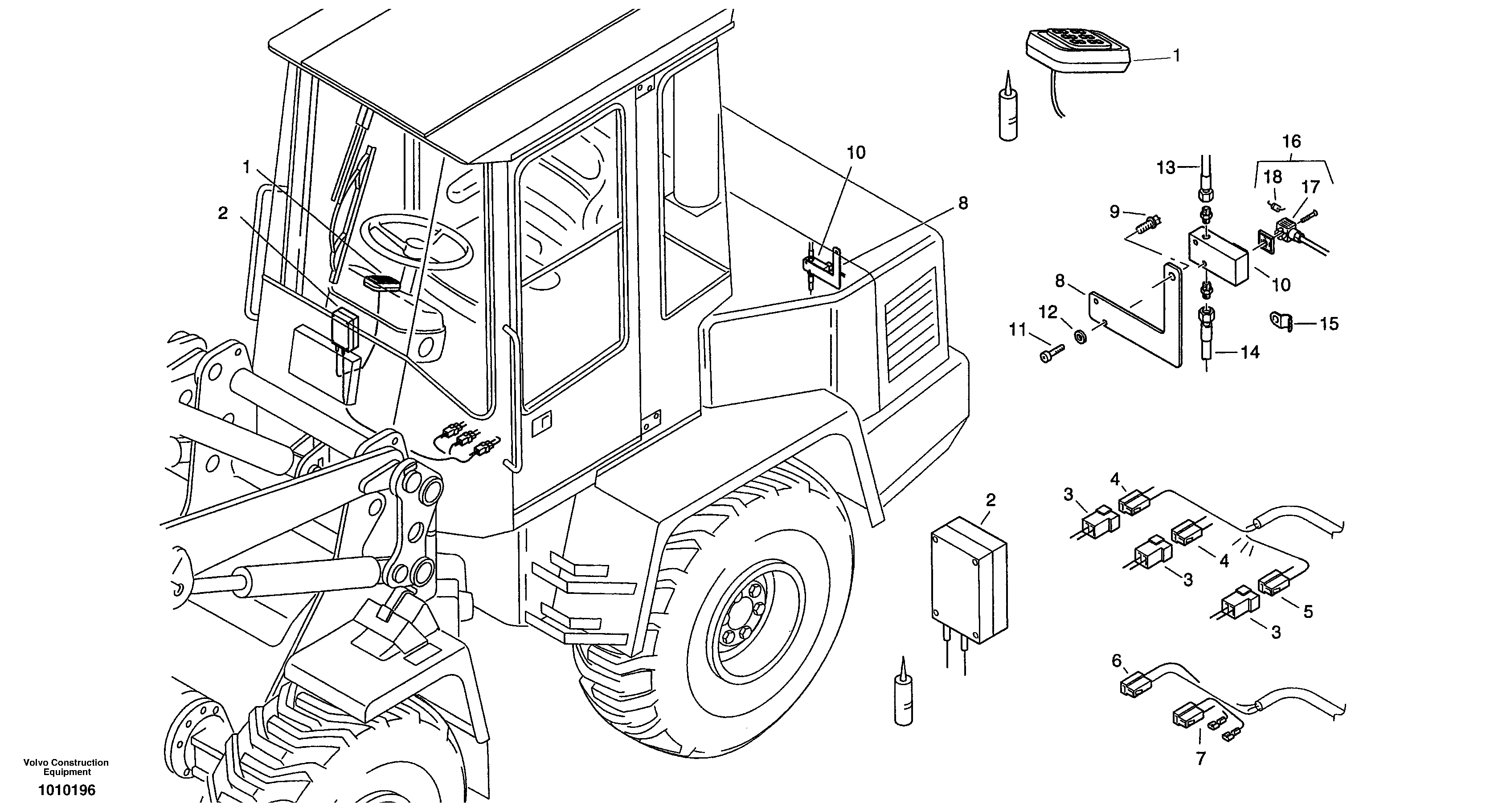 Схема запчастей Volvo ZL502C SER NO 0503001 - - 4651 Antitheft system 