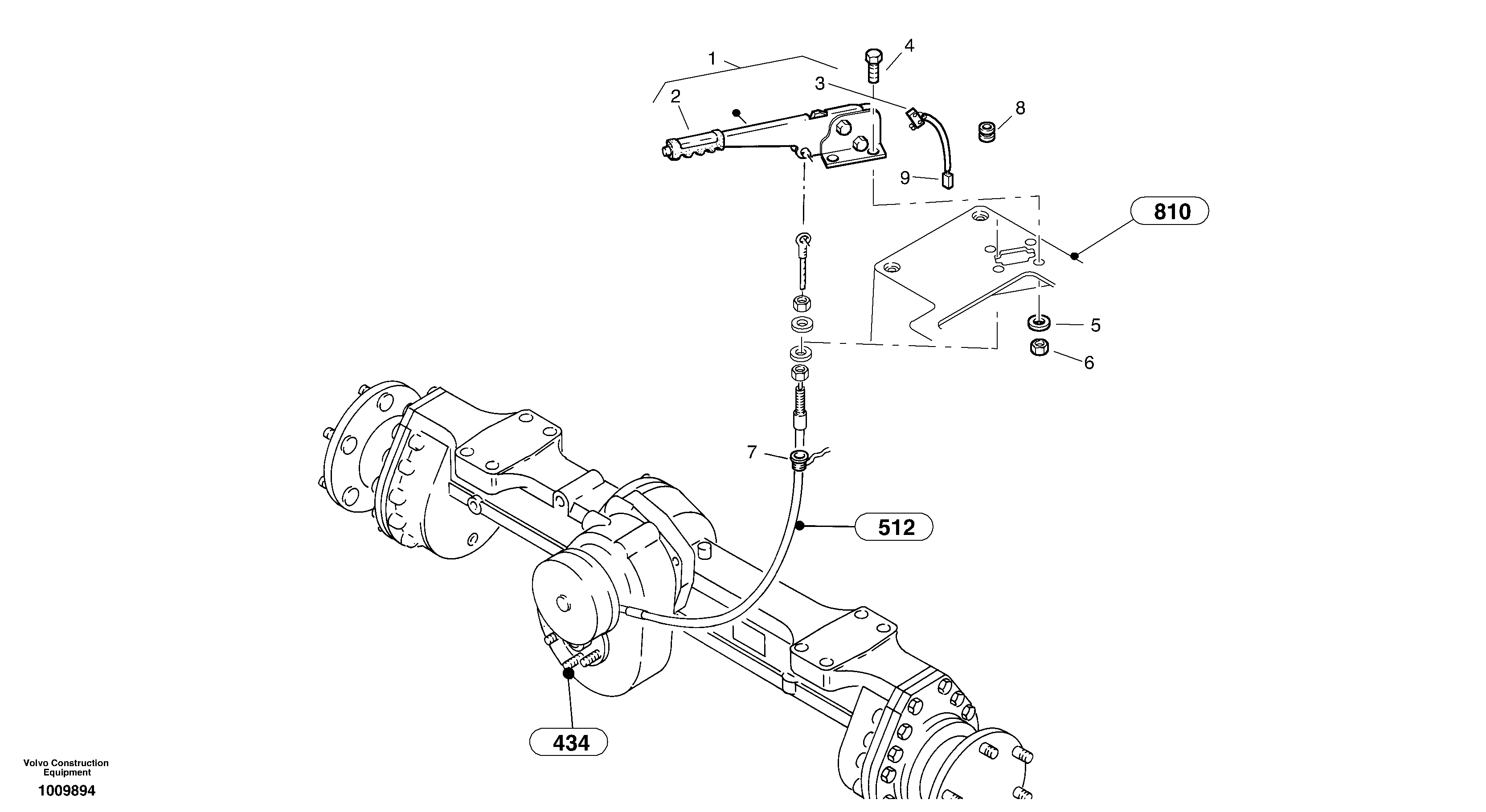 Схема запчастей Volvo ZL502C SER NO 0503001 - - 5301 Hand brake 