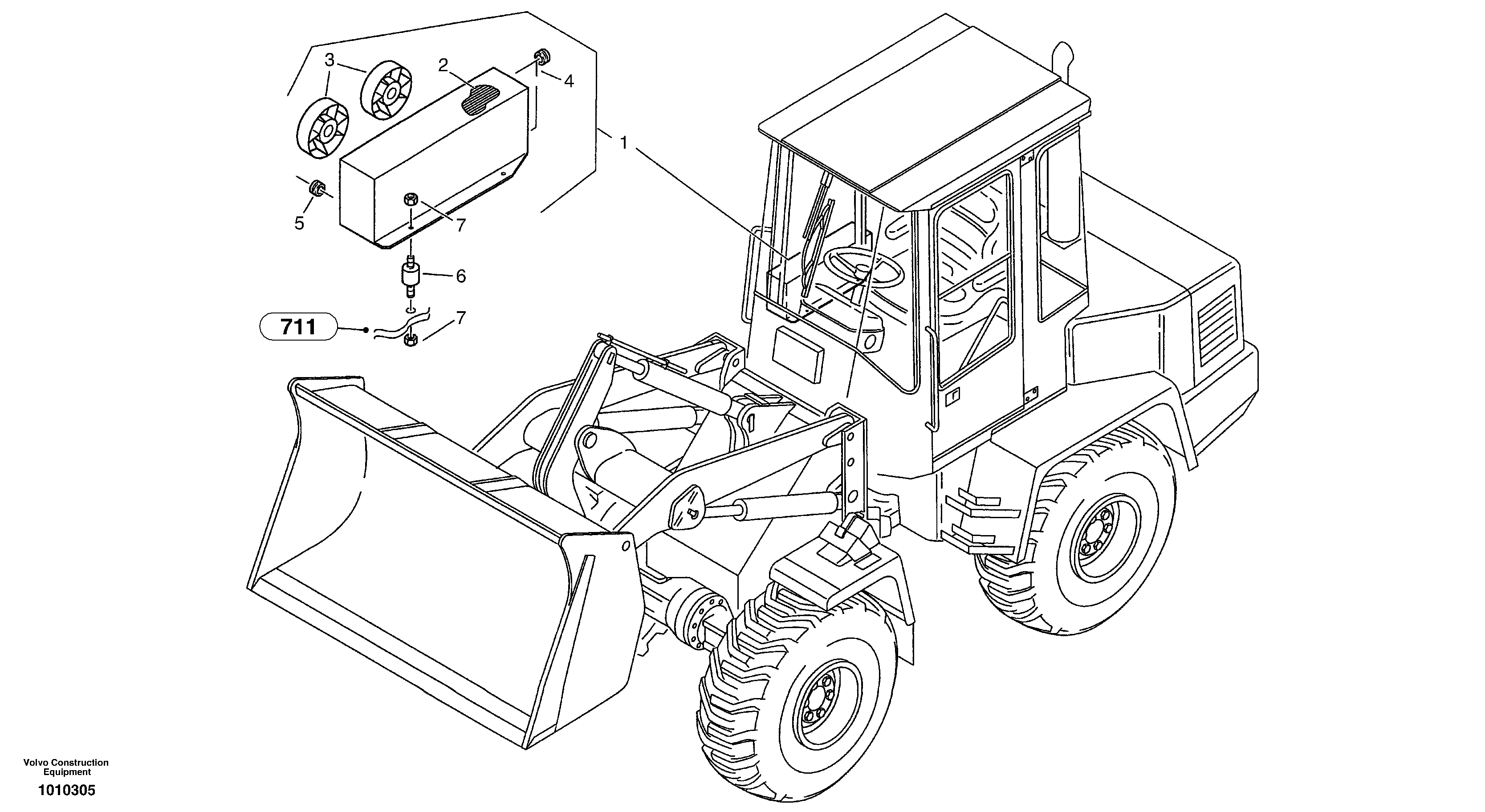 Схема запчастей Volvo ZL502C SER NO 0503001 - - 14186 Condenser - air conditioning (Bonair) 