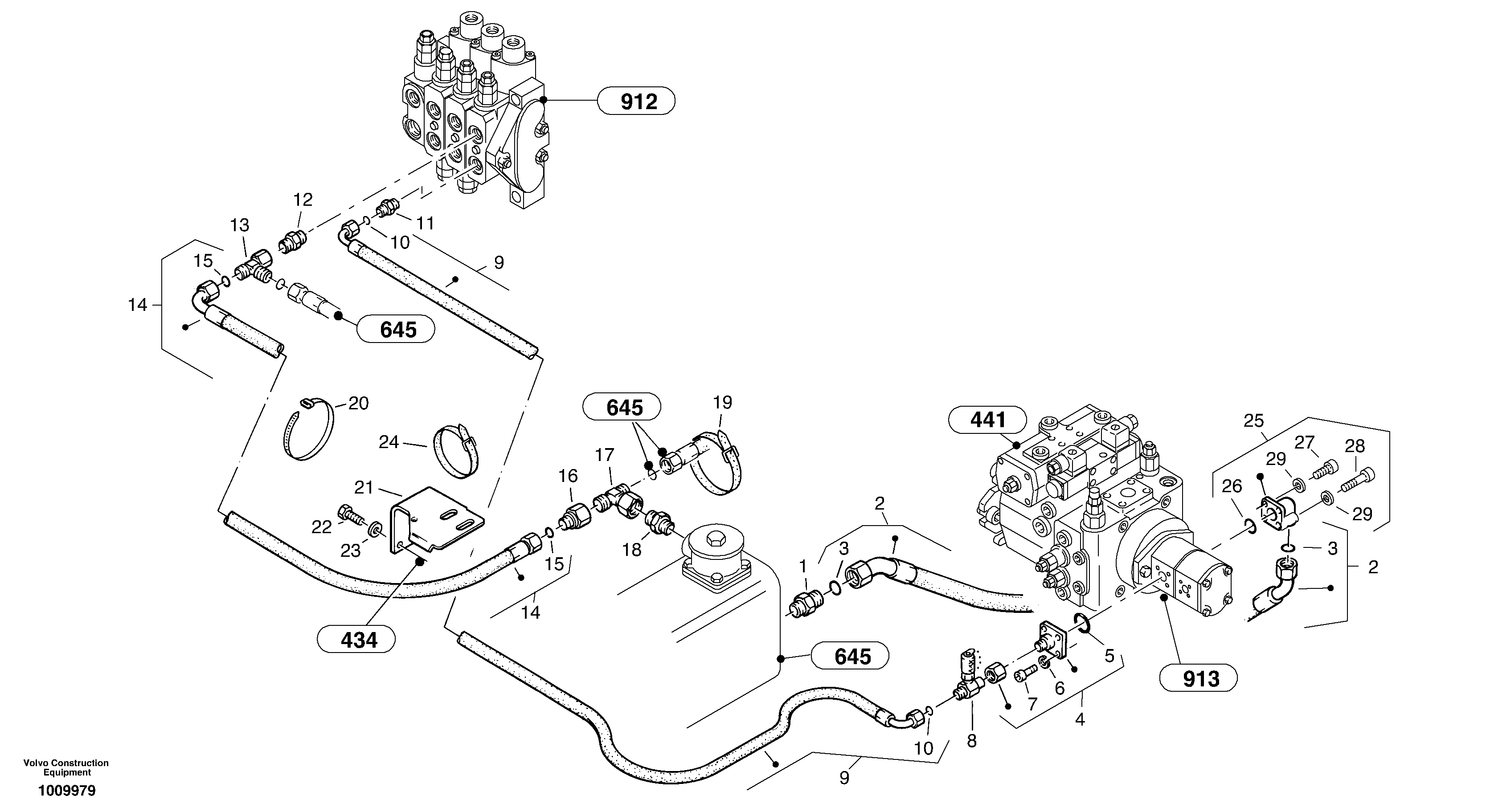 Схема запчастей Volvo ZL502C SER NO 0503001 - - 61576 Lines - rear vehicle 