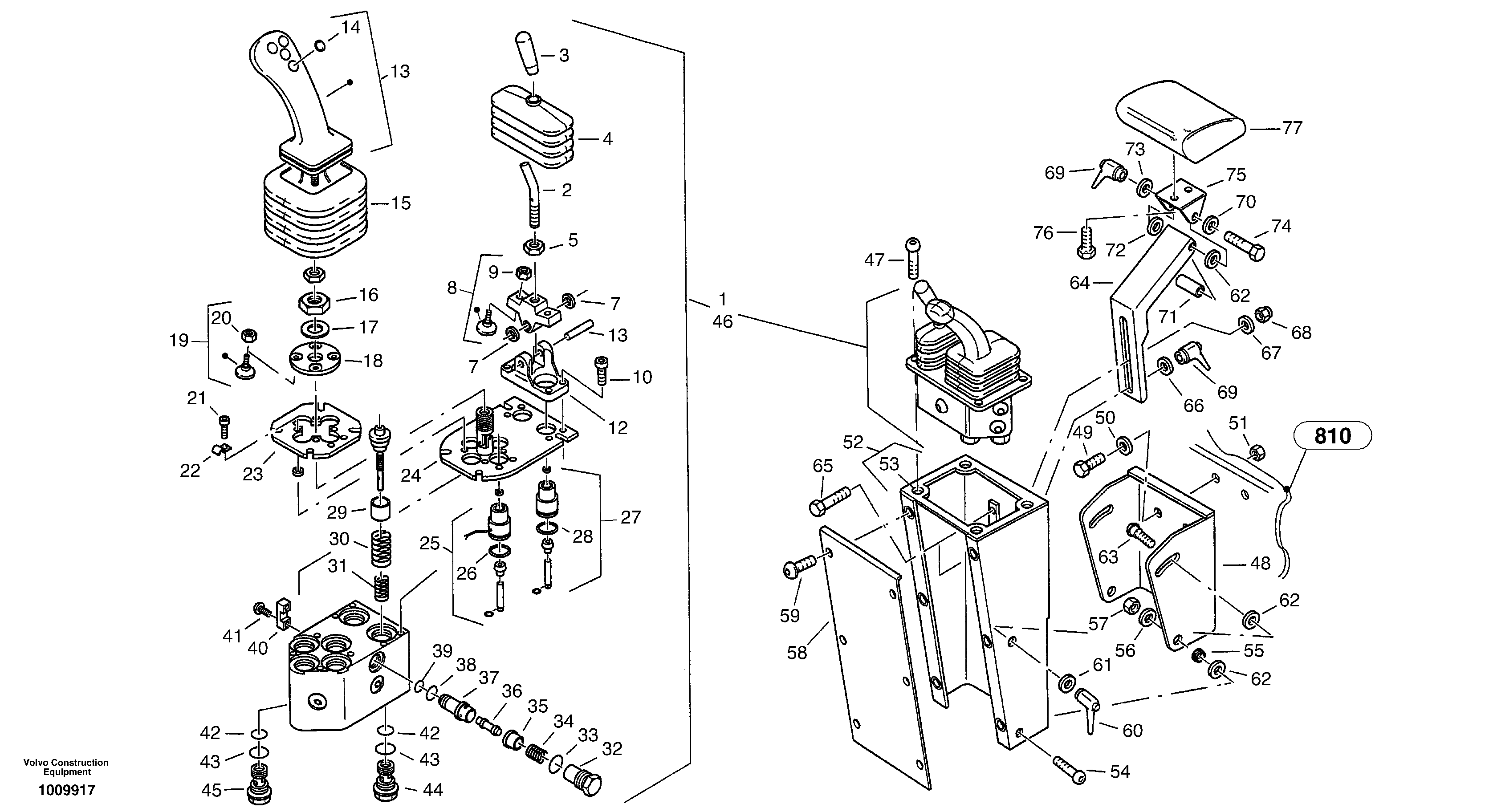 Схема запчастей Volvo ZL502C SER NO 0503001 - - 13174 Servo control valve 