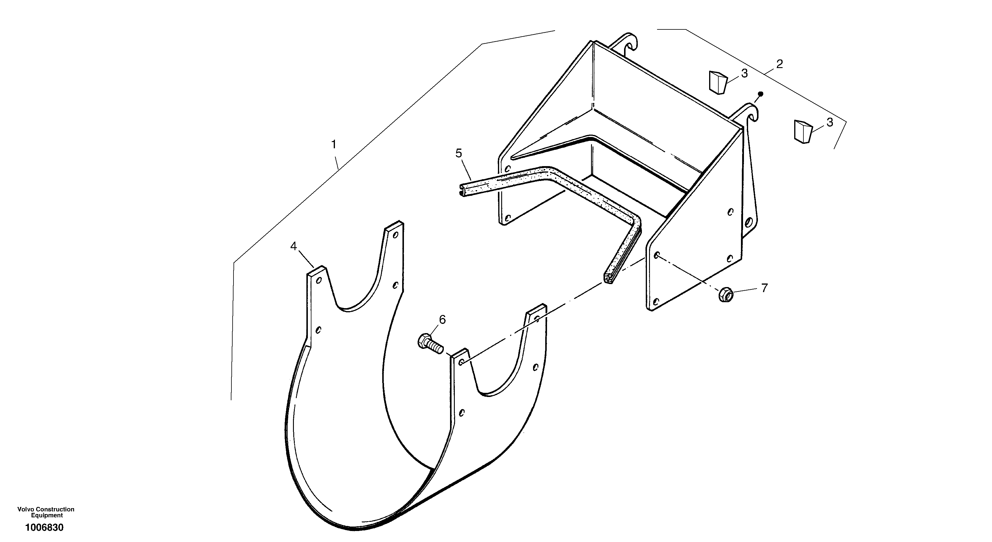 Схема запчастей Volvo ZL502C SER NO 0503001 - - 6494 Shovel for tree planting 