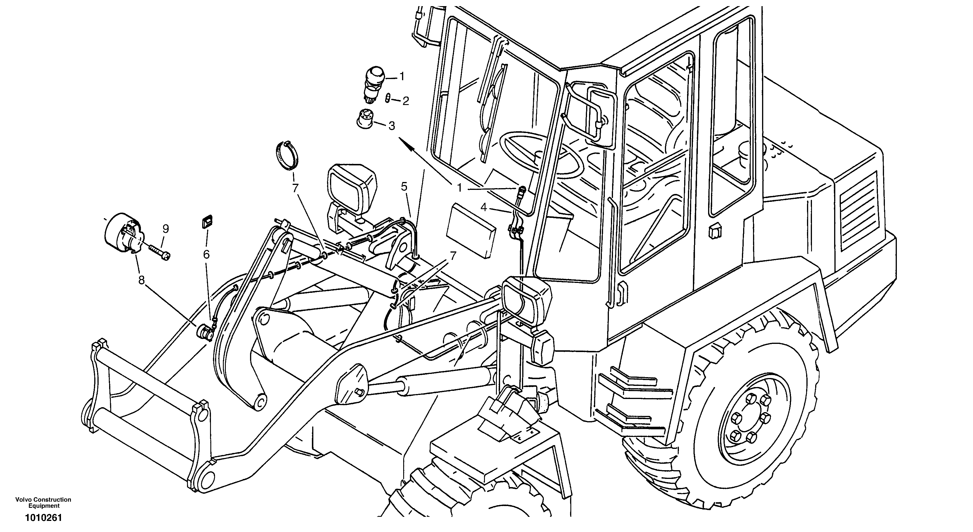 Схема запчастей Volvo ZL502C SER NO 0503001 - - 6499 Attachment - Sweeper 