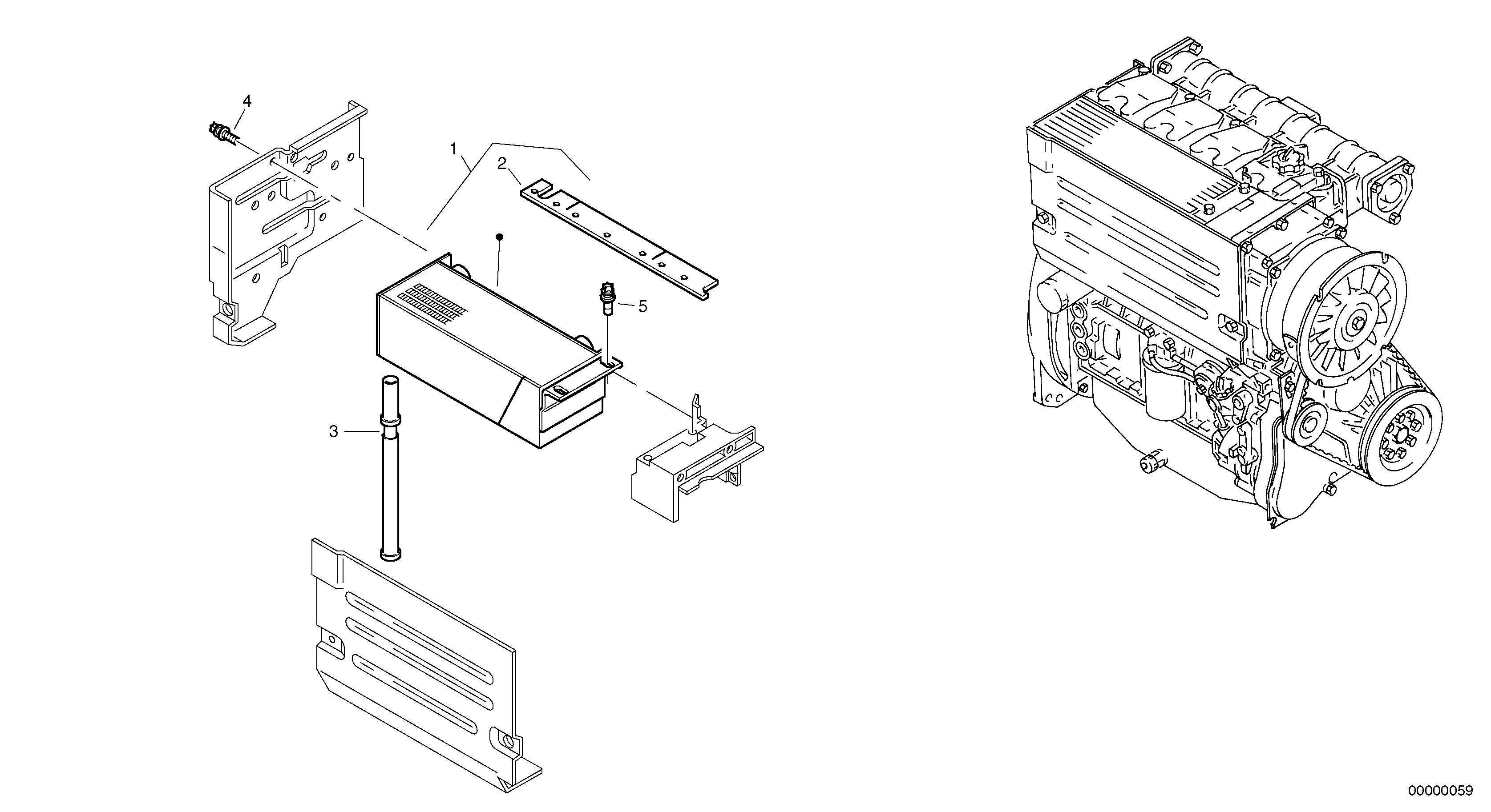 Схема запчастей Volvo L32B TYPE 184 - 14204 Engine - oil cooler 