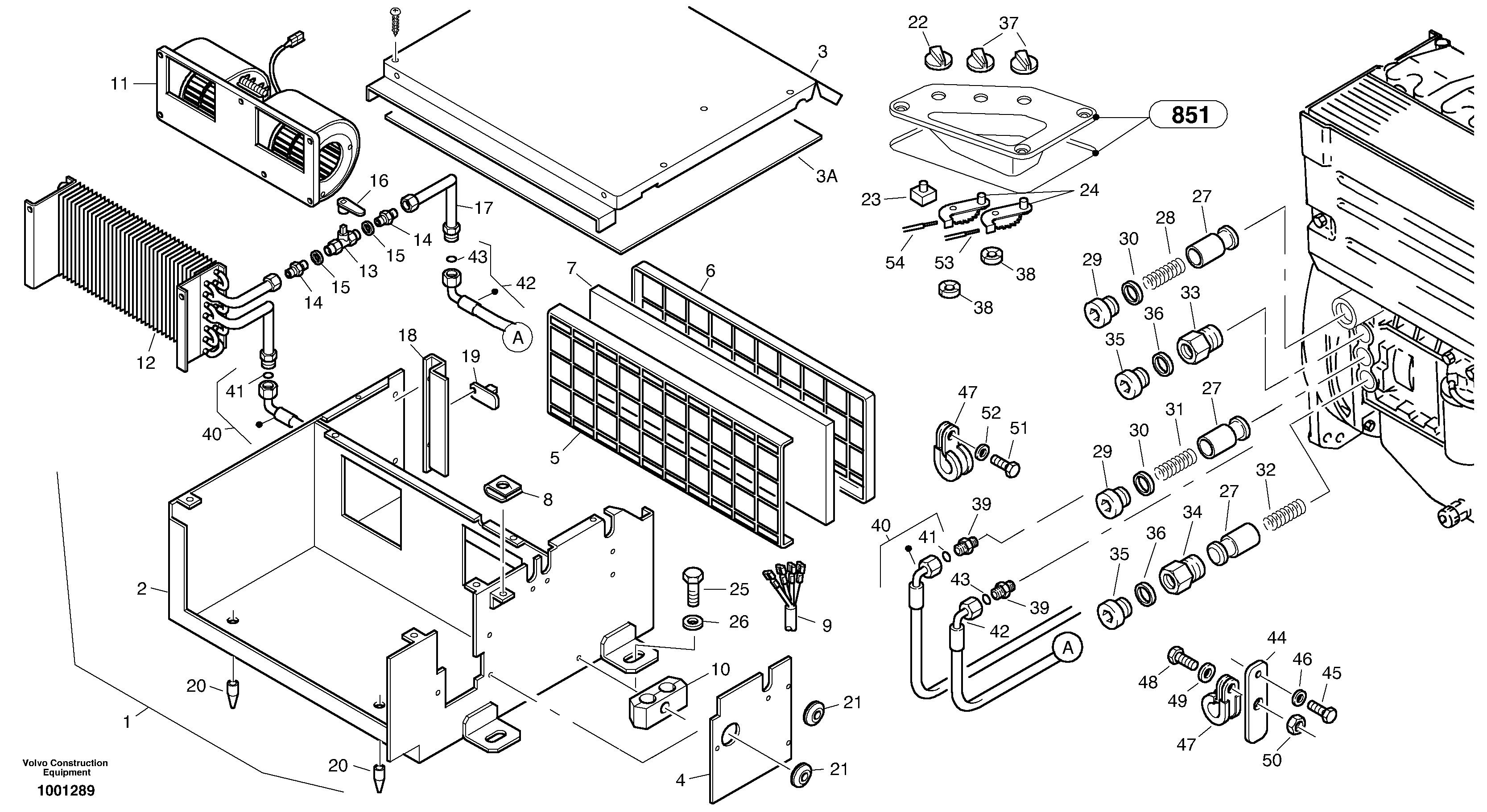 Схема запчастей Volvo L32B TYPE 184 - 35359 Heater 