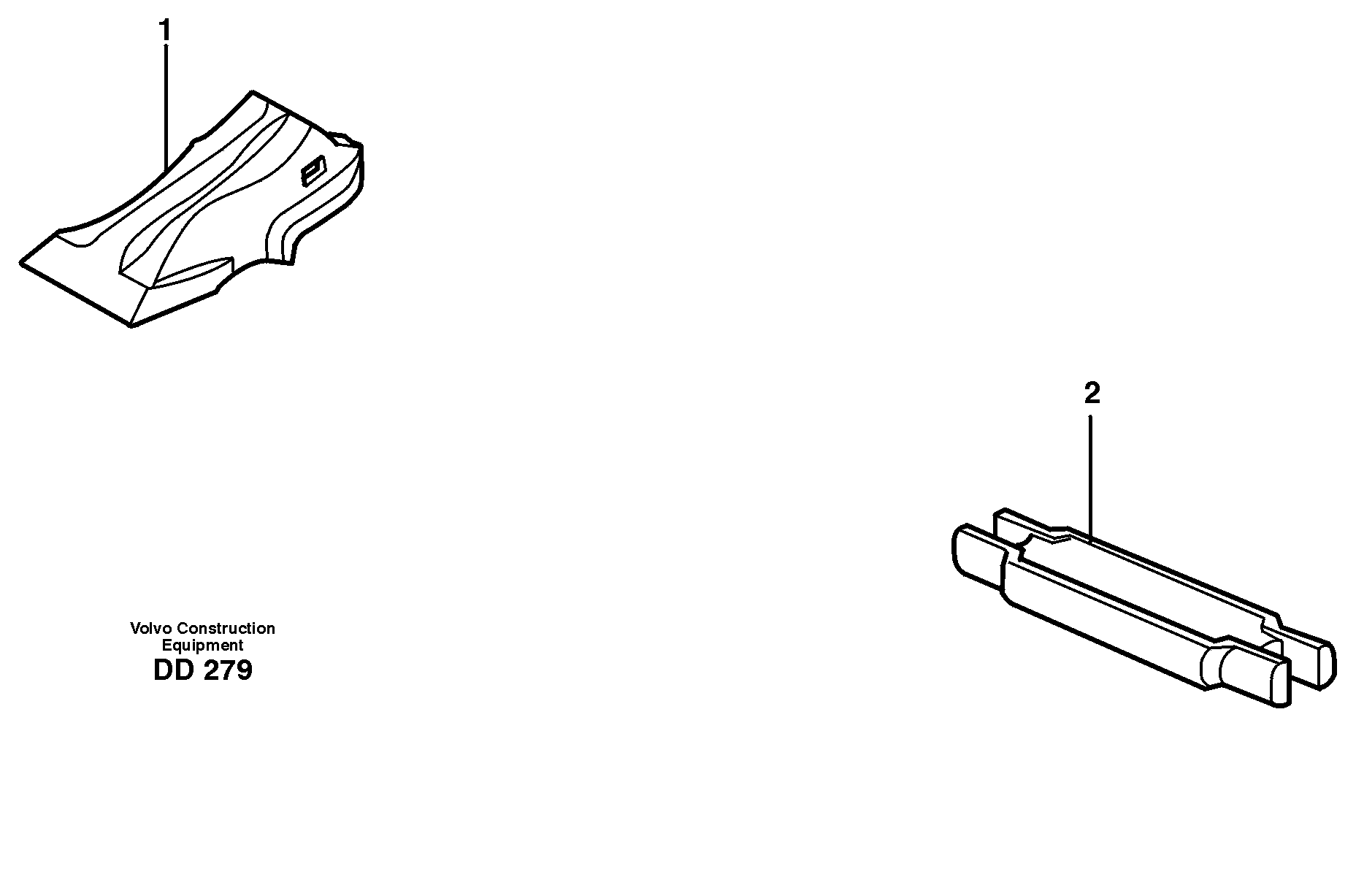 Схема запчастей Volvo L30 - 41629 Зуб ковша ATTACHMENTS ATTACHMENTS BUCKETS