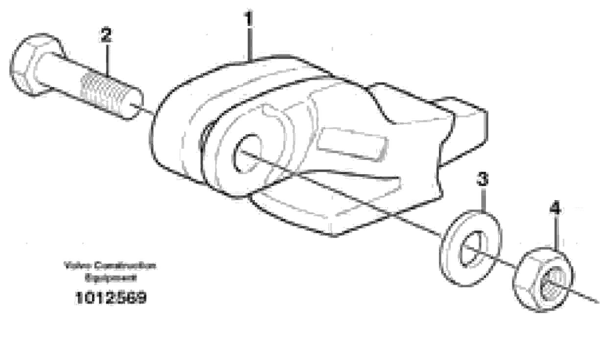 Схема запчастей Volvo L30 - 69481 Adapter kit ATTACHMENTS ATTACHMENTS BUCKETS