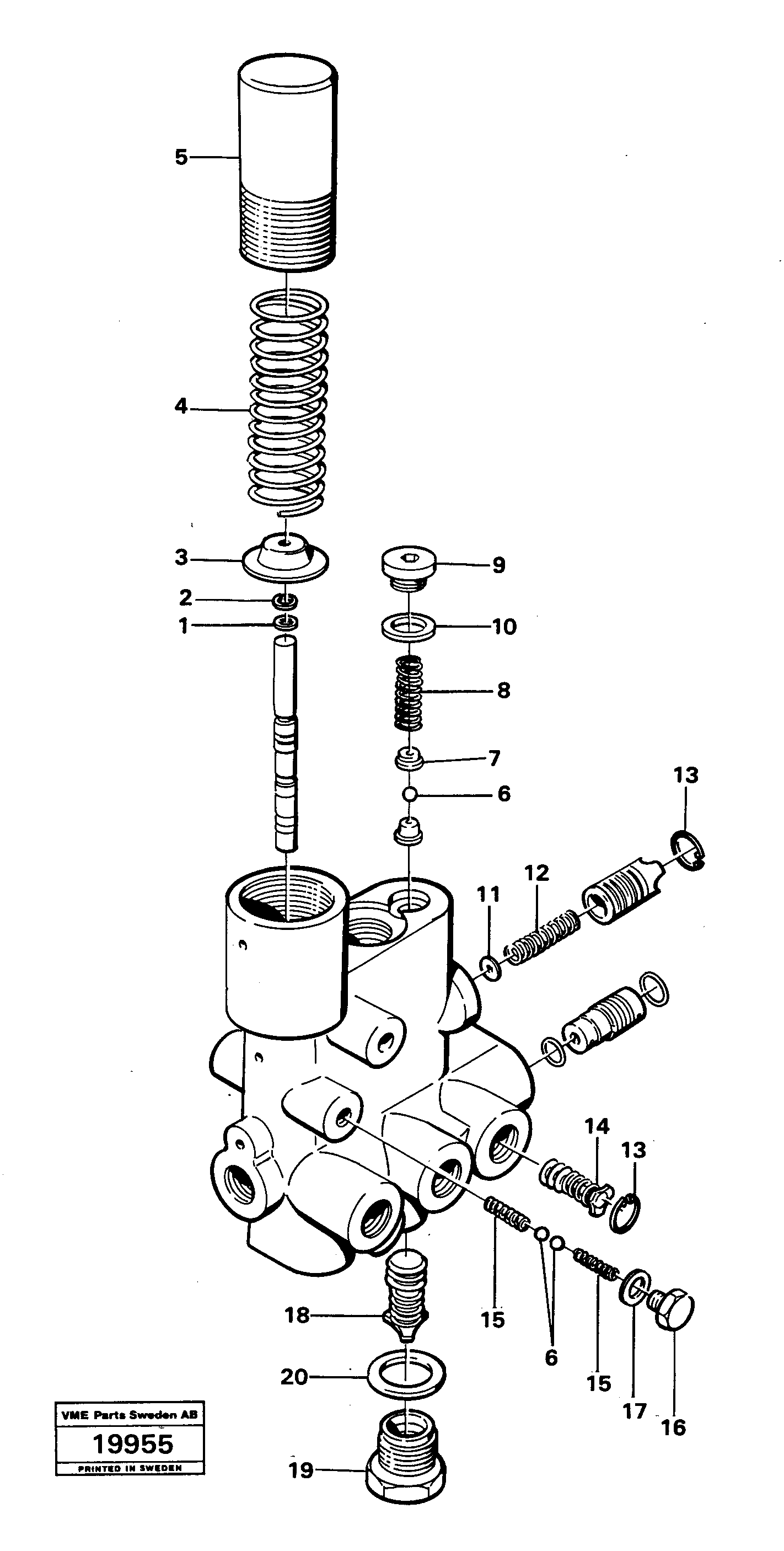 Схема запчастей Volvo L30 - 4966 Valves L30 L30