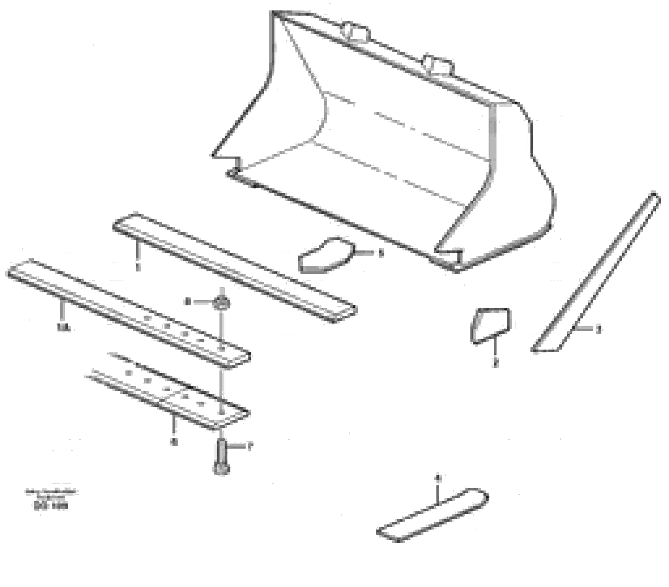 Схема запчастей Volvo L30 - 17311 Bucket, straight lip without teeth ATTACHMENTS ATTACHMENTS WHEEL LOADERS GEN. - C