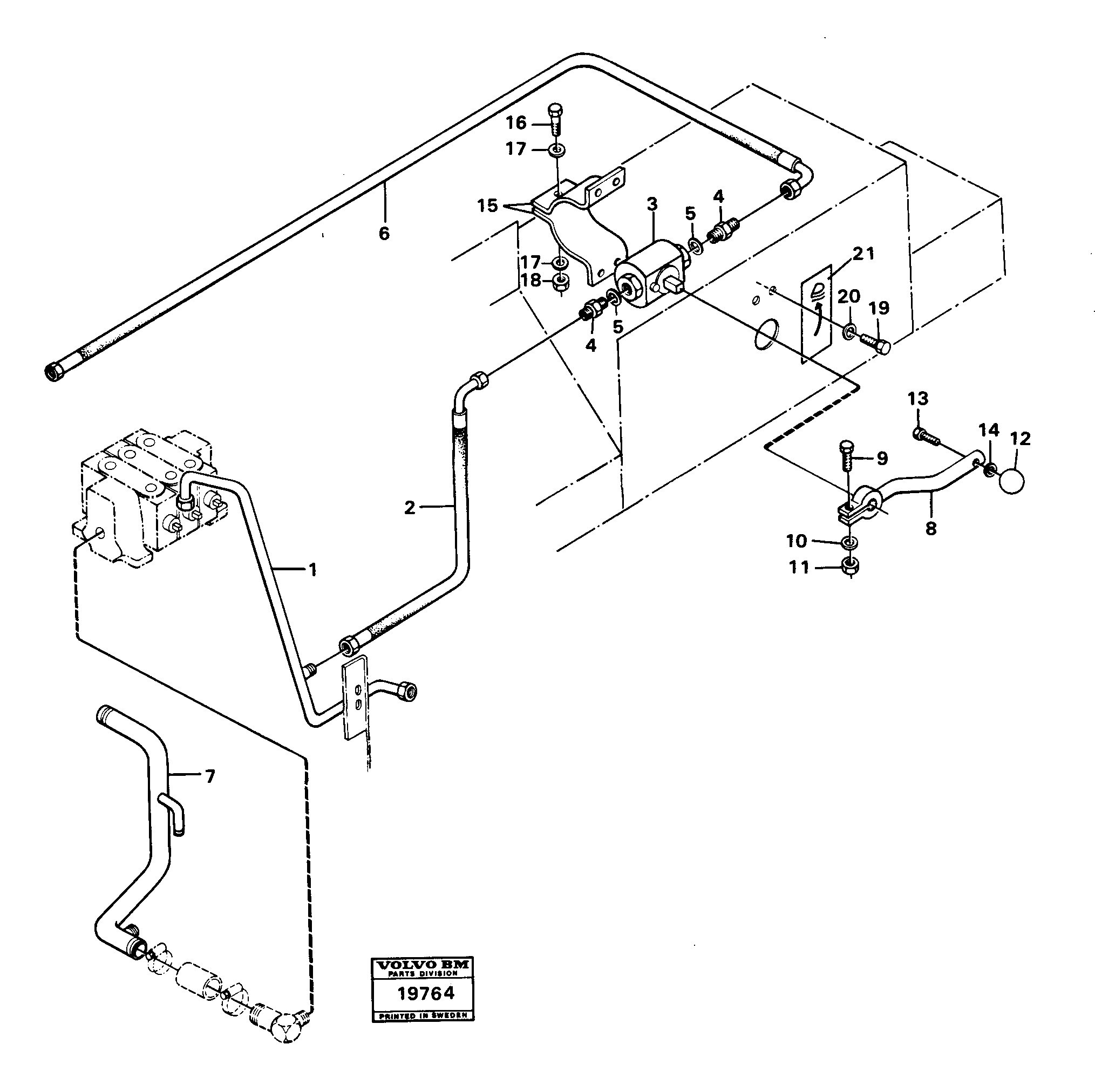 Схема запчастей Volvo L30 - 27922 Single-acting lifting function L30 L30