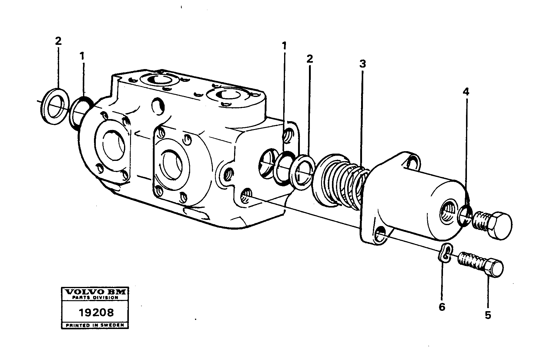 Схема запчастей Volvo L30 - 4982 Hydraulic valve L30 L30