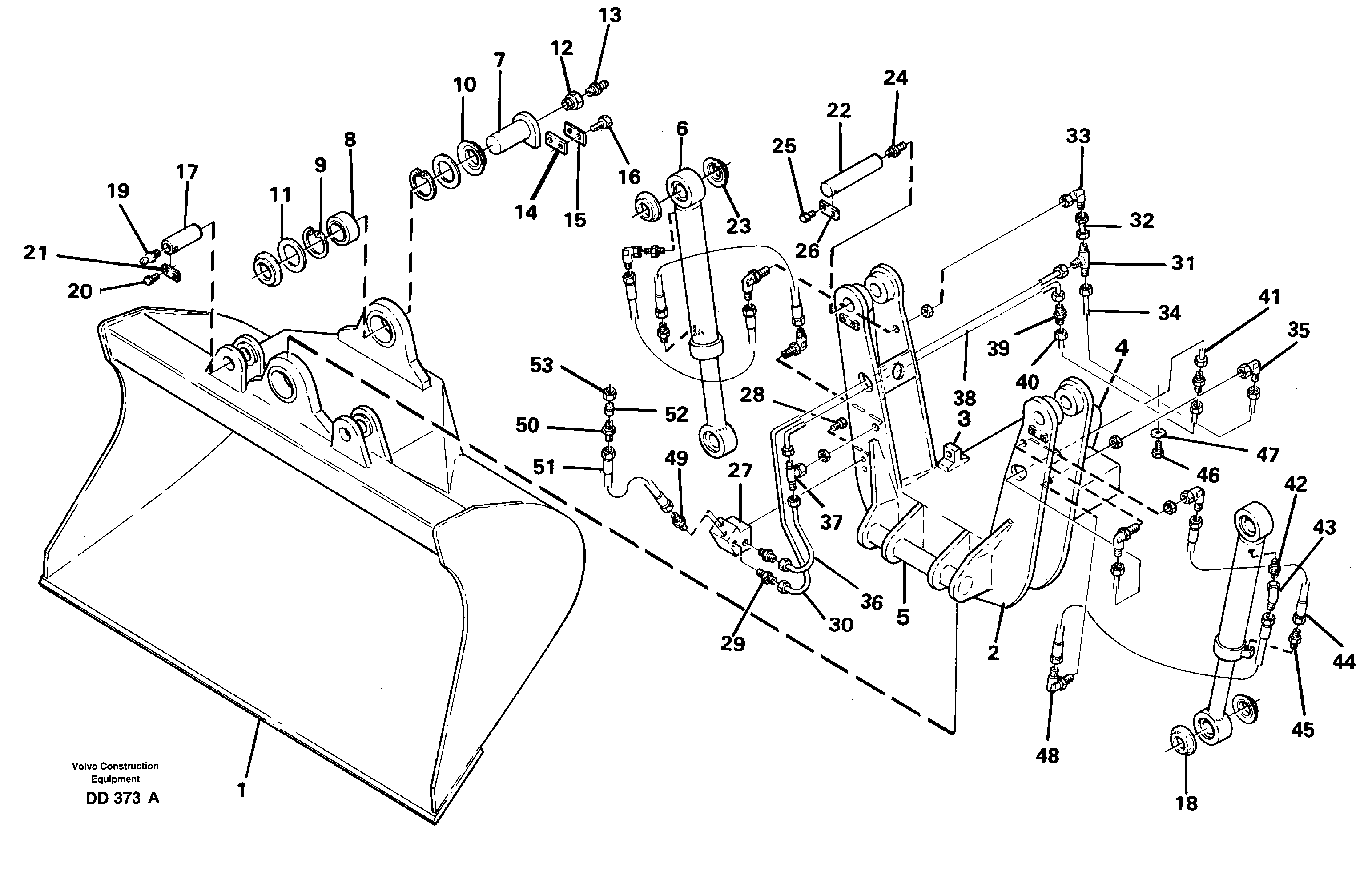 Схема запчастей Volvo L30 - 34186 Articulated slope bucket ATTACHMENTS ATTACHMENTS BUCKETS