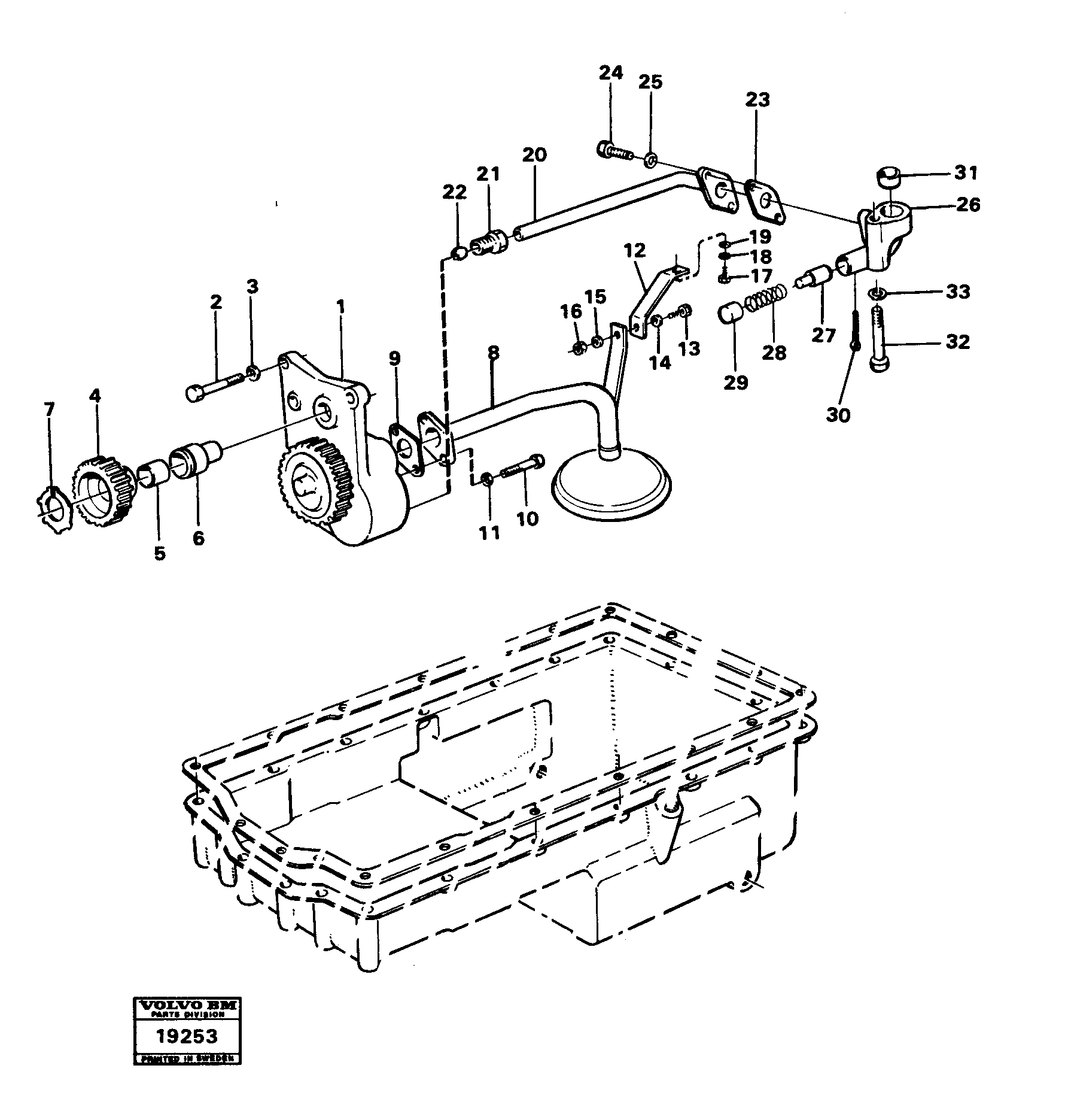 Схема запчастей Volvo L30 - 4368 Система масляной смазки L30 L30