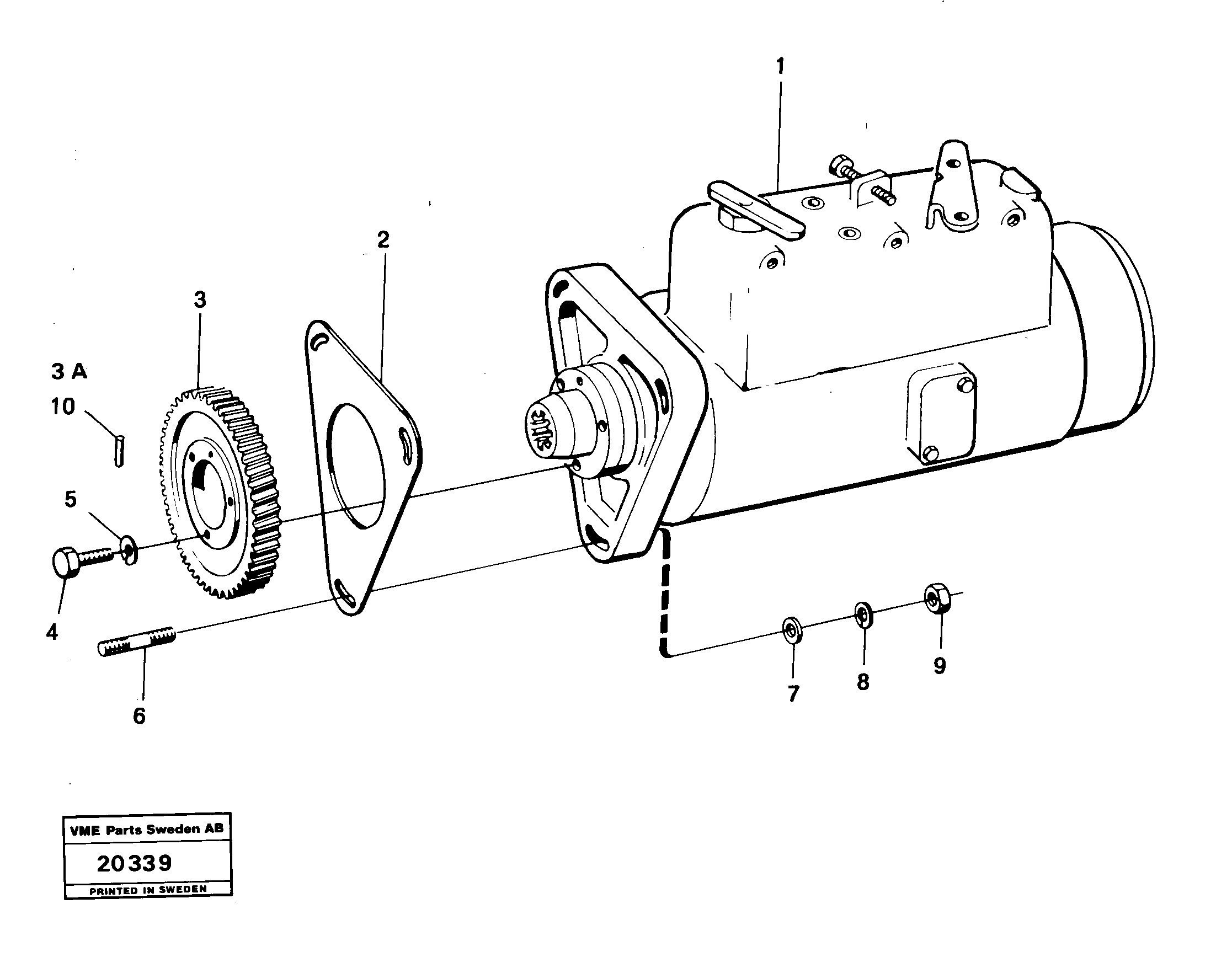 Схема запчастей Volvo L30 - 25769 Fuel injection pump with fitting parts L30 L30