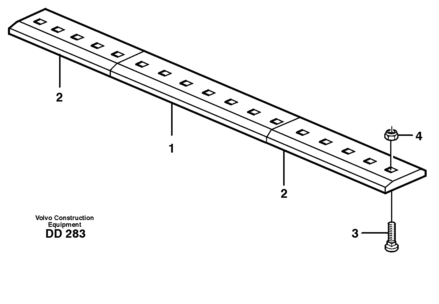 Схема запчастей Volvo L30 - 34358 Bolt on edge ATTACHMENTS ATTACHMENTS BUCKETS