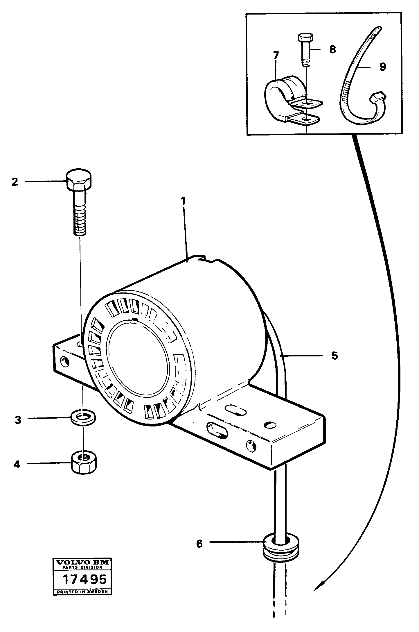 Схема запчастей Volvo L30 - 16347 Back-up alarm L30 L30