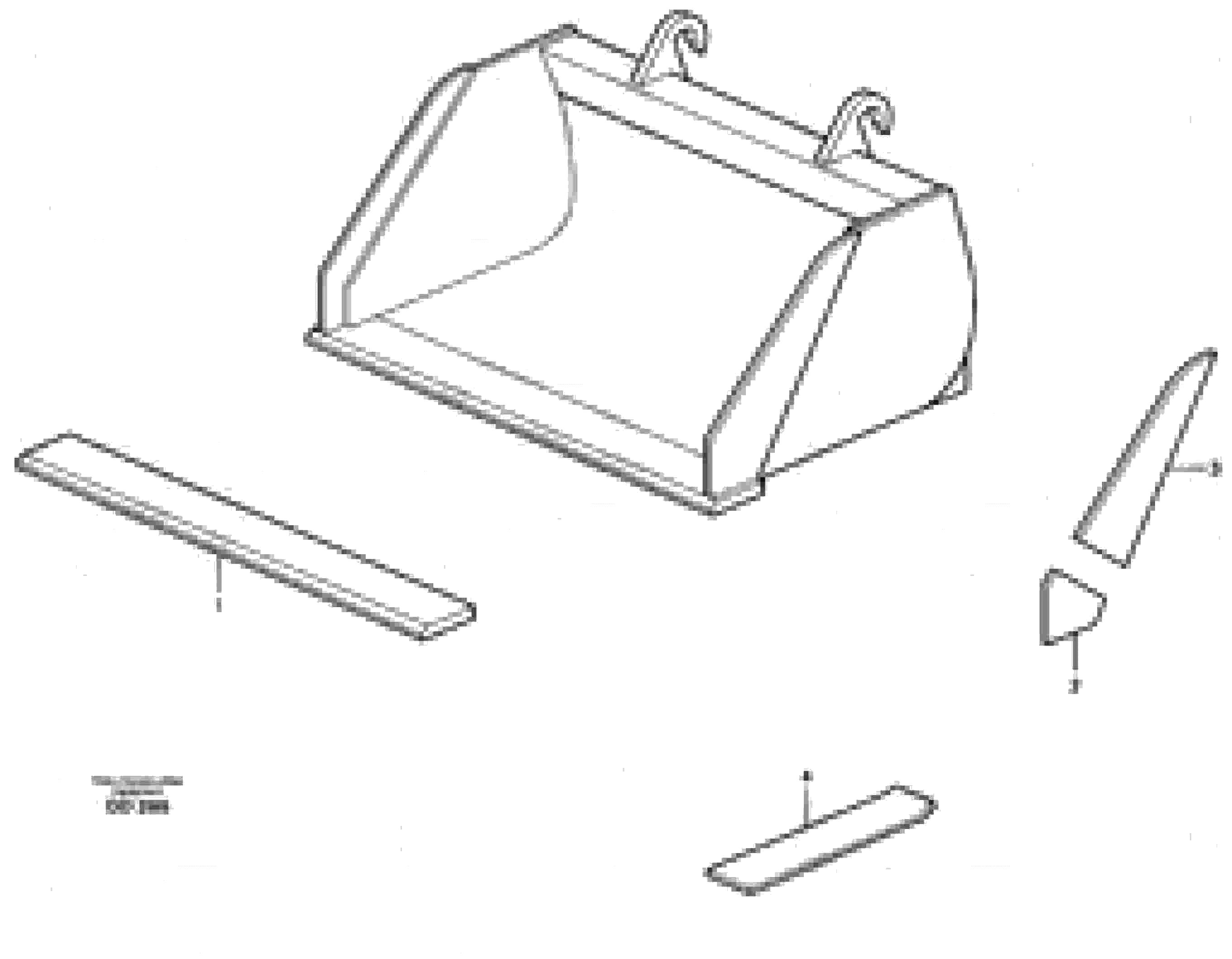 Схема запчастей Volvo L30B - 28807 Planing bucket ATTACHMENTS ATTACHMENTS BUCKETS