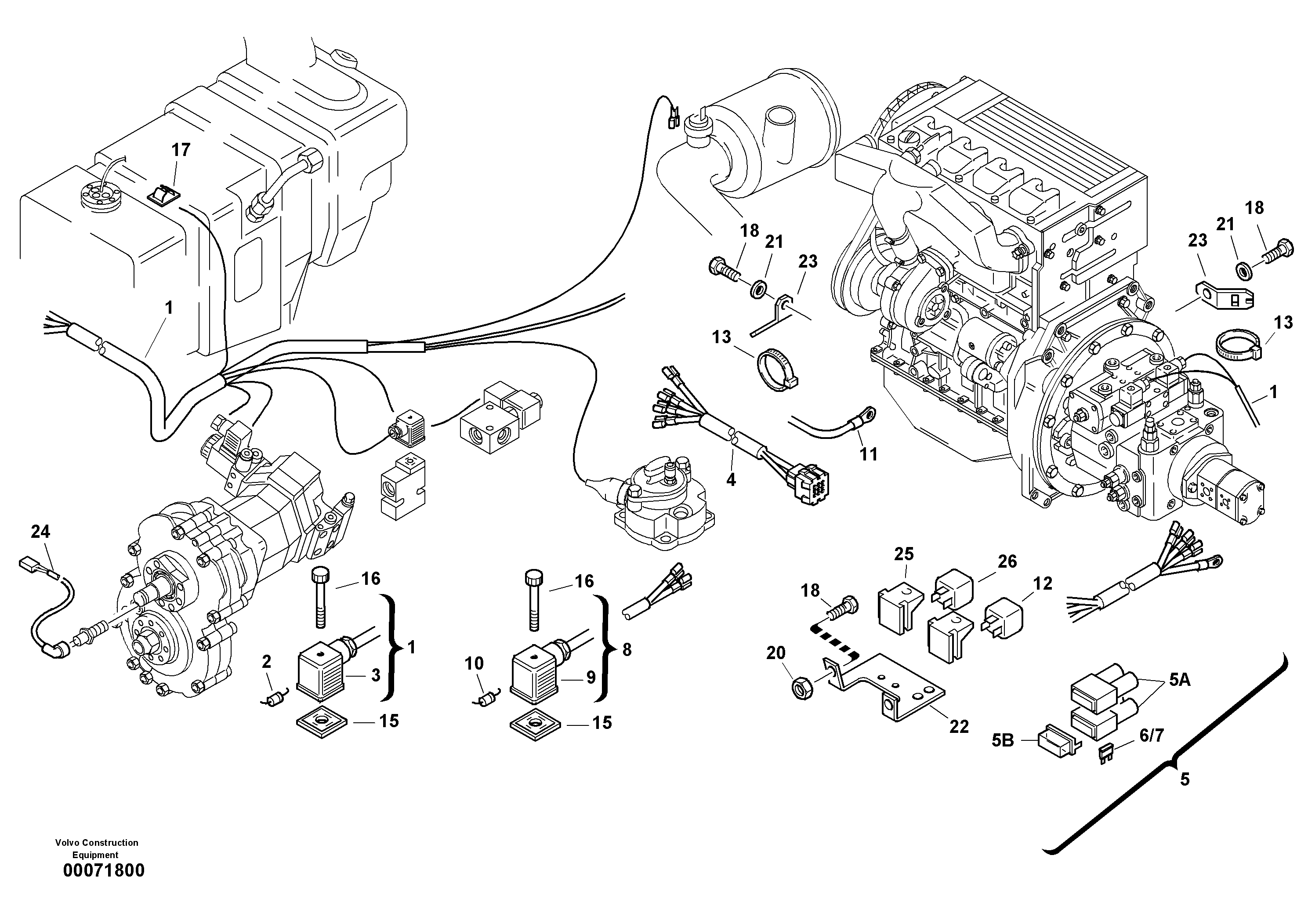 Схема запчастей Volvo L30B - 3637 Electric installation L30B SER NO - 1803869 / 1812999 / 1822999
