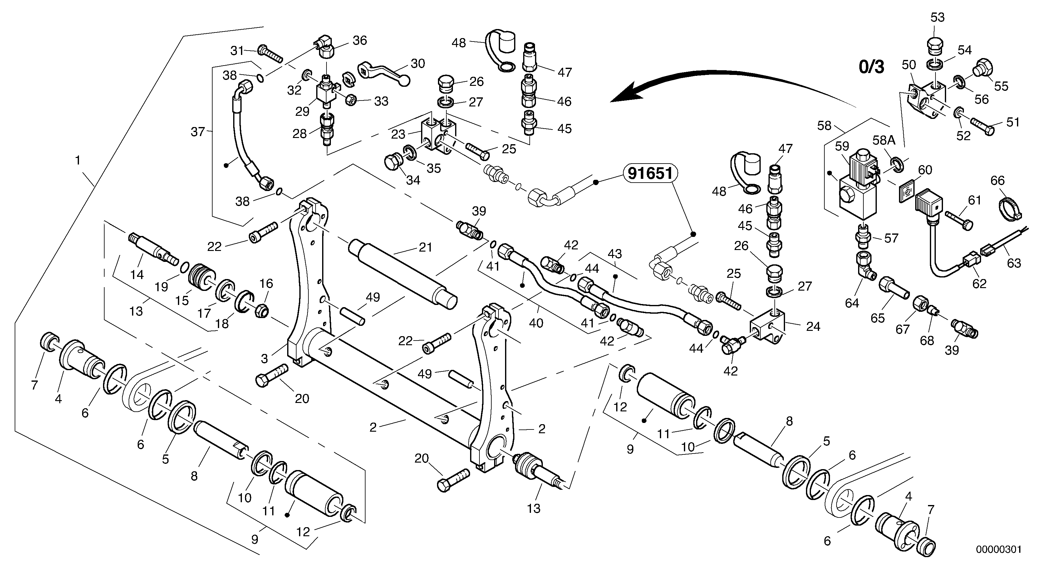 Схема запчастей Volvo L30B - 41317 Attachment mounting plate - Quick change, hydraulic L30B TYPE 183, 185 SER NO - 2999