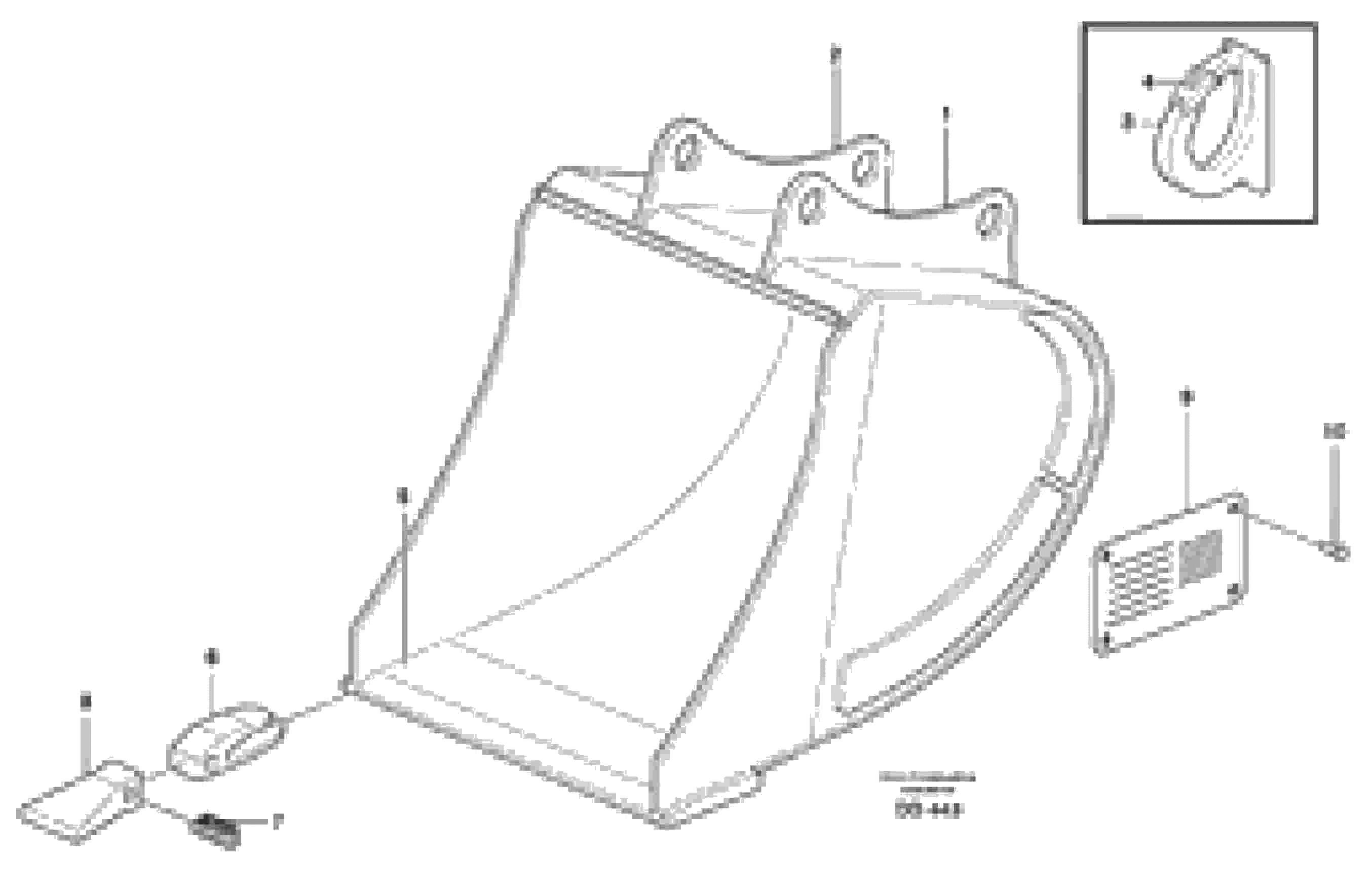 Схема запчастей Volvo L30B - 28722 Buckets, direct fitting, Esco Super V ATTACHMENTS ATTACHMENTS BUCKETS