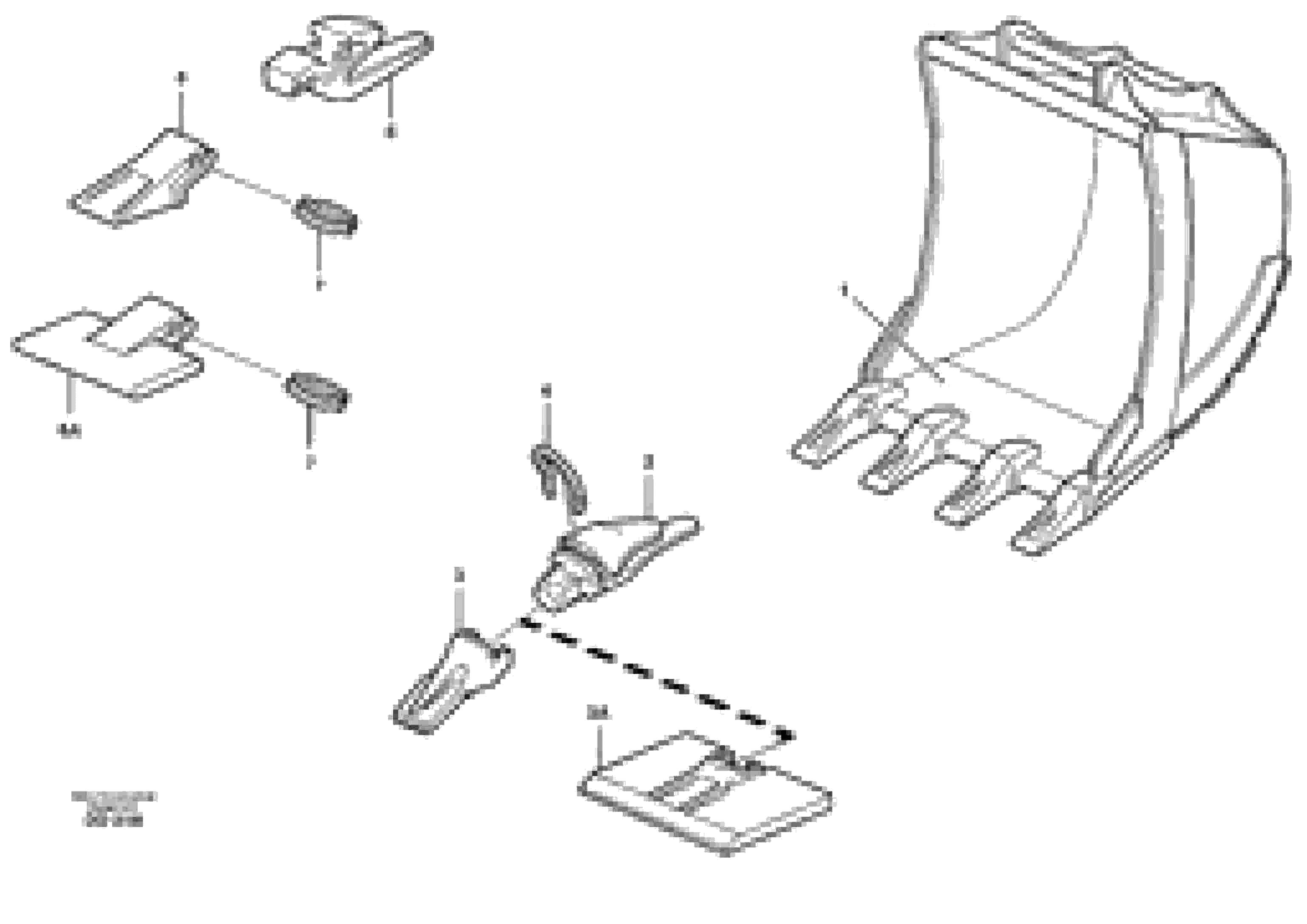 Схема запчастей Volvo L30B - 29159 Excavator bucket ATTACHMENTS ATTACHMENTS BUCKETS