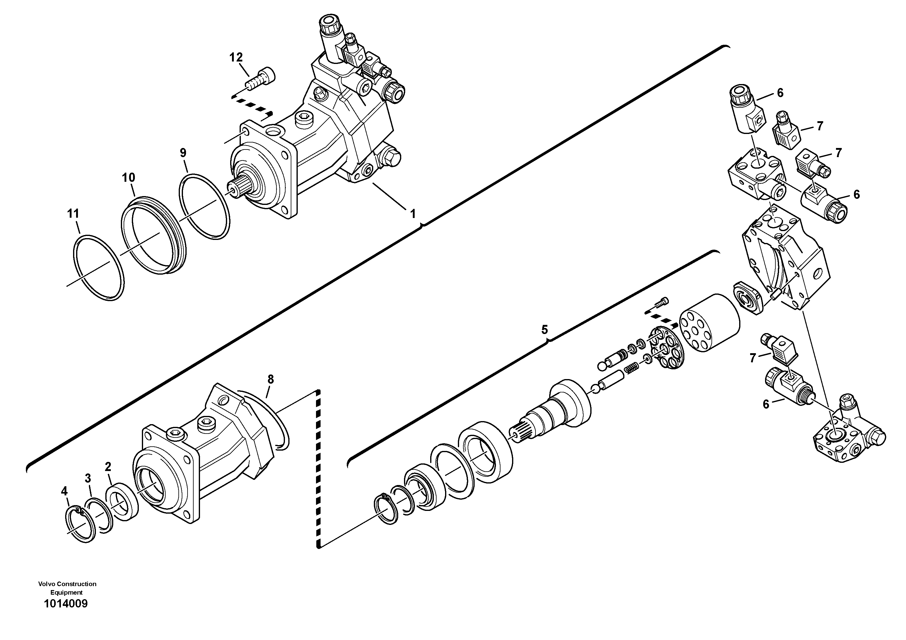 Схема запчастей Volvo L30B - 18984 Variable displacement motor L30B TYPE 182, 183, 185 SER NO 3000 -
