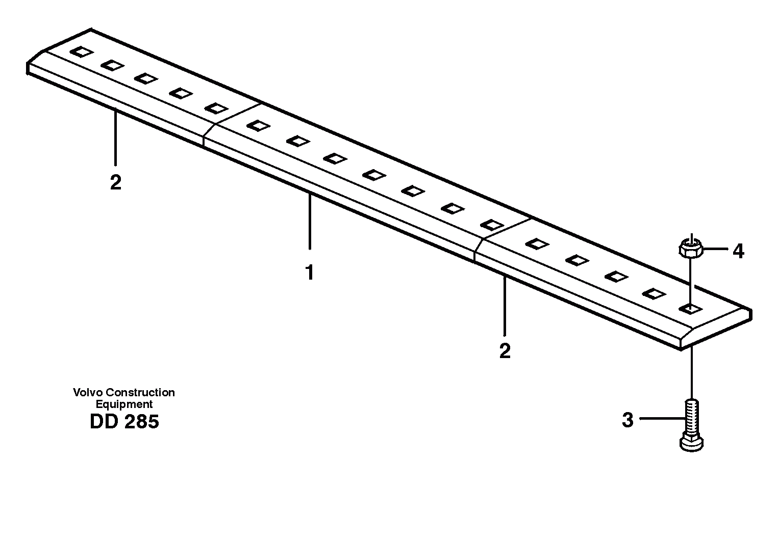 Схема запчастей Volvo L30B - 73762 Bolt on edge ATTACHMENTS ATTACHMENTS BUCKETS