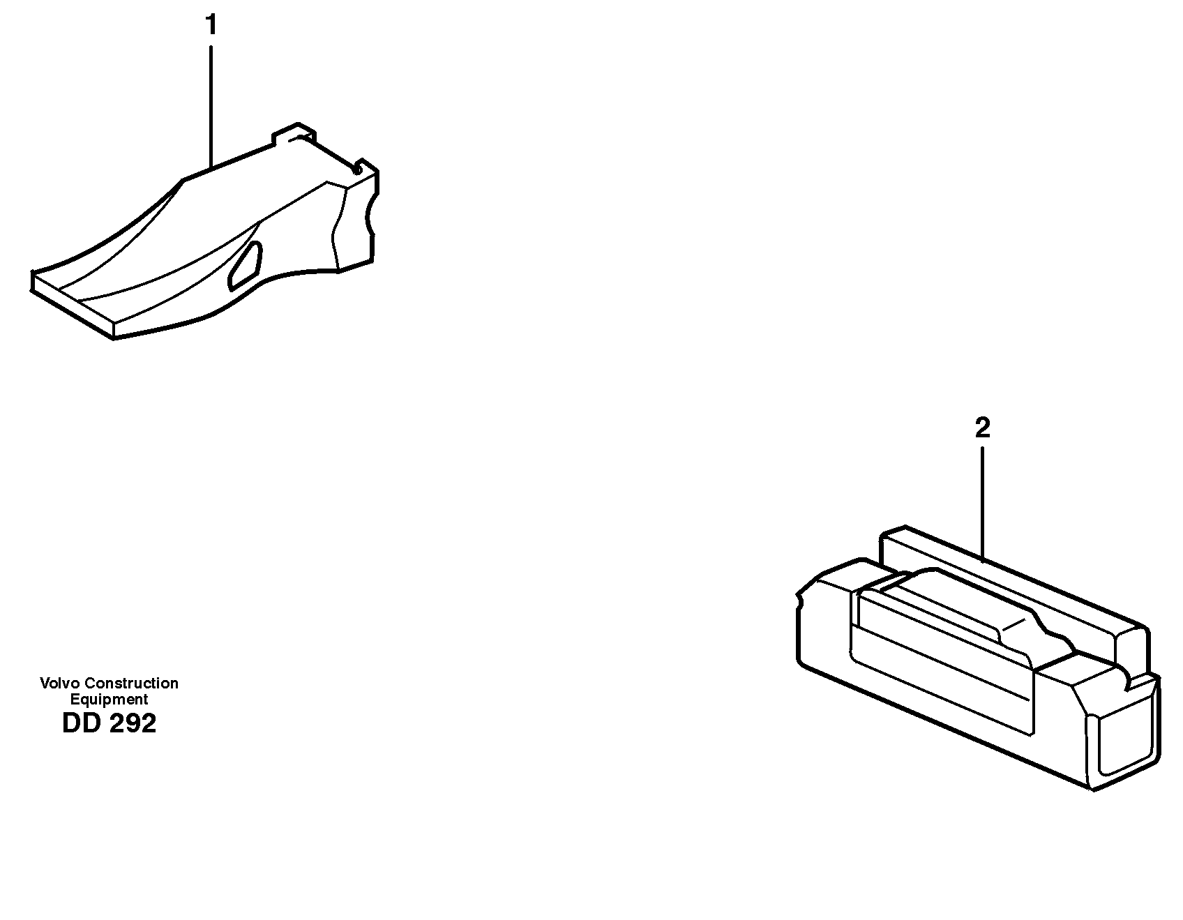 Схема запчастей Volvo L30B - 36721 Зуб ковша ATTACHMENTS ATTACHMENTS BUCKETS