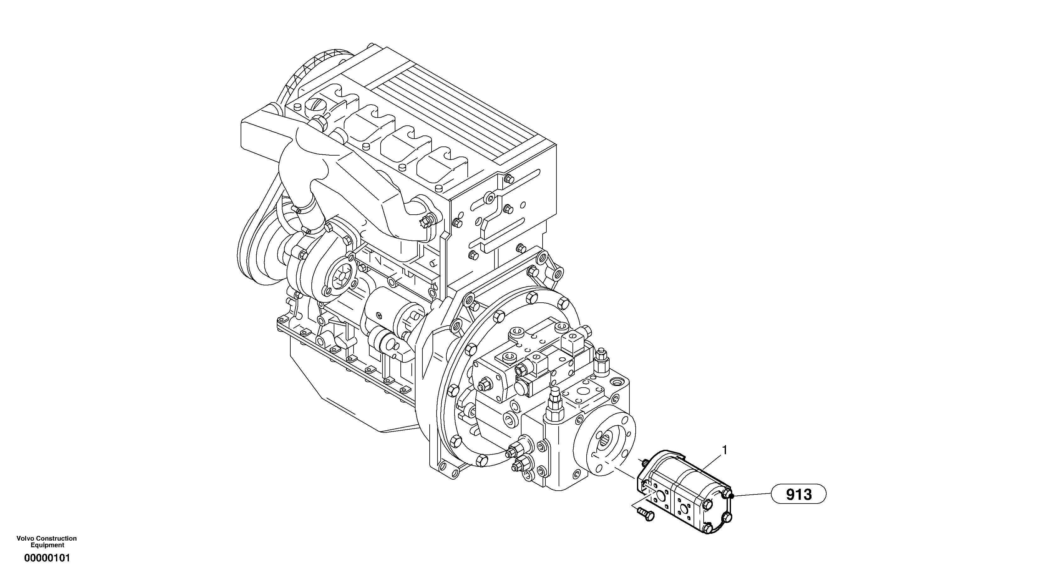 Схема запчастей Volvo L30B - 17779 Гидронасос рулевой L30B TYPE 182, 183, 185 SER NO 3000 -