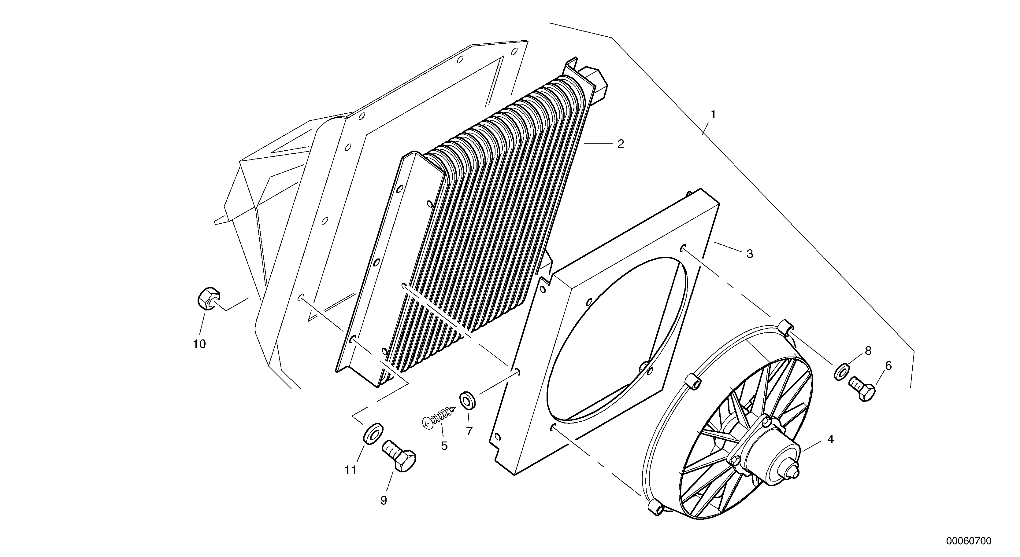 Схема запчастей Volvo L30B - 29939 Radiateur - Installation L30B TYPE 182, 183, 185 SER NO 3000 -