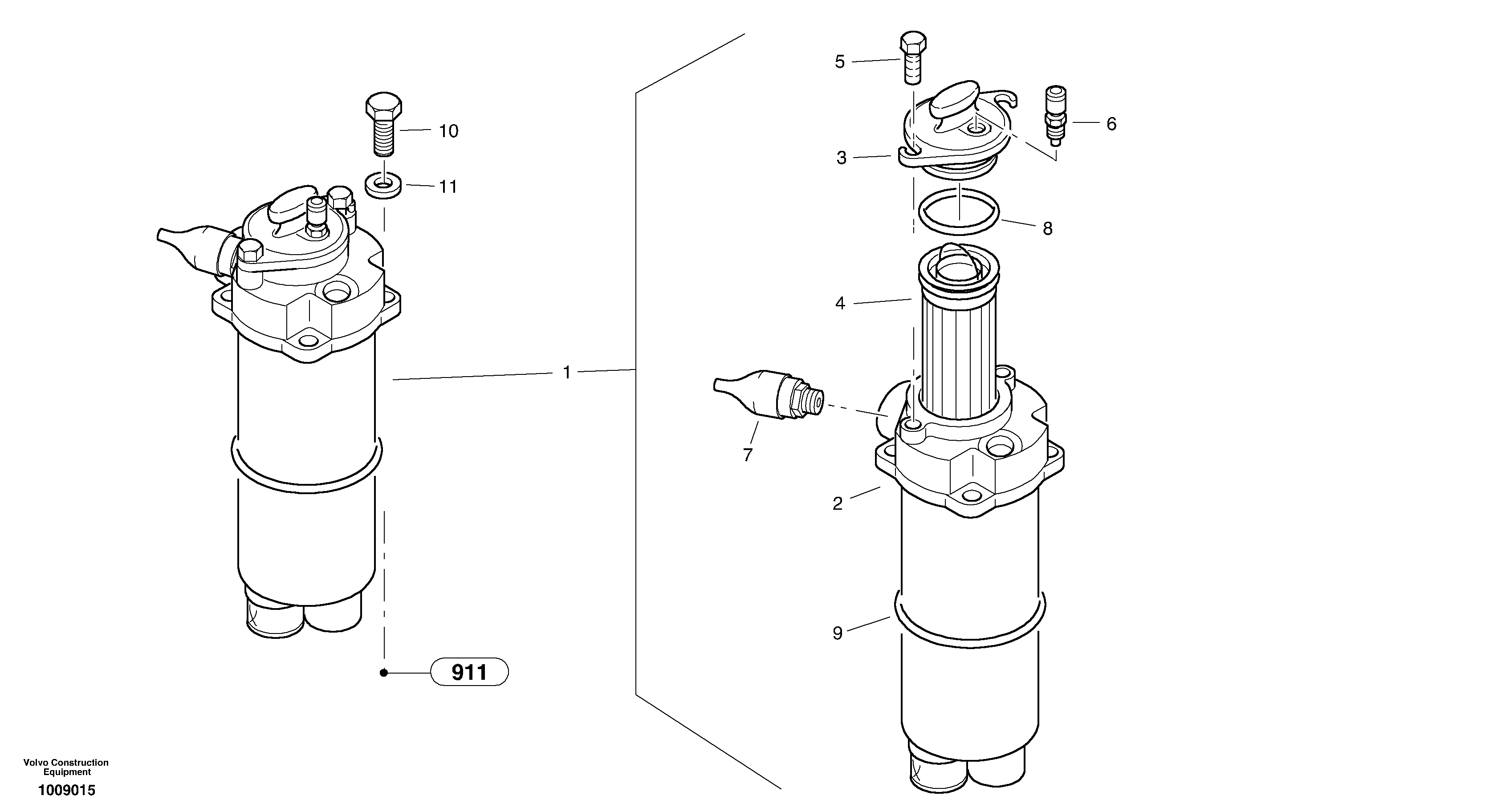 Схема запчастей Volvo L35B - 27174 Suction recoil filter L35B S/N186/187/188/1893000 - 6000