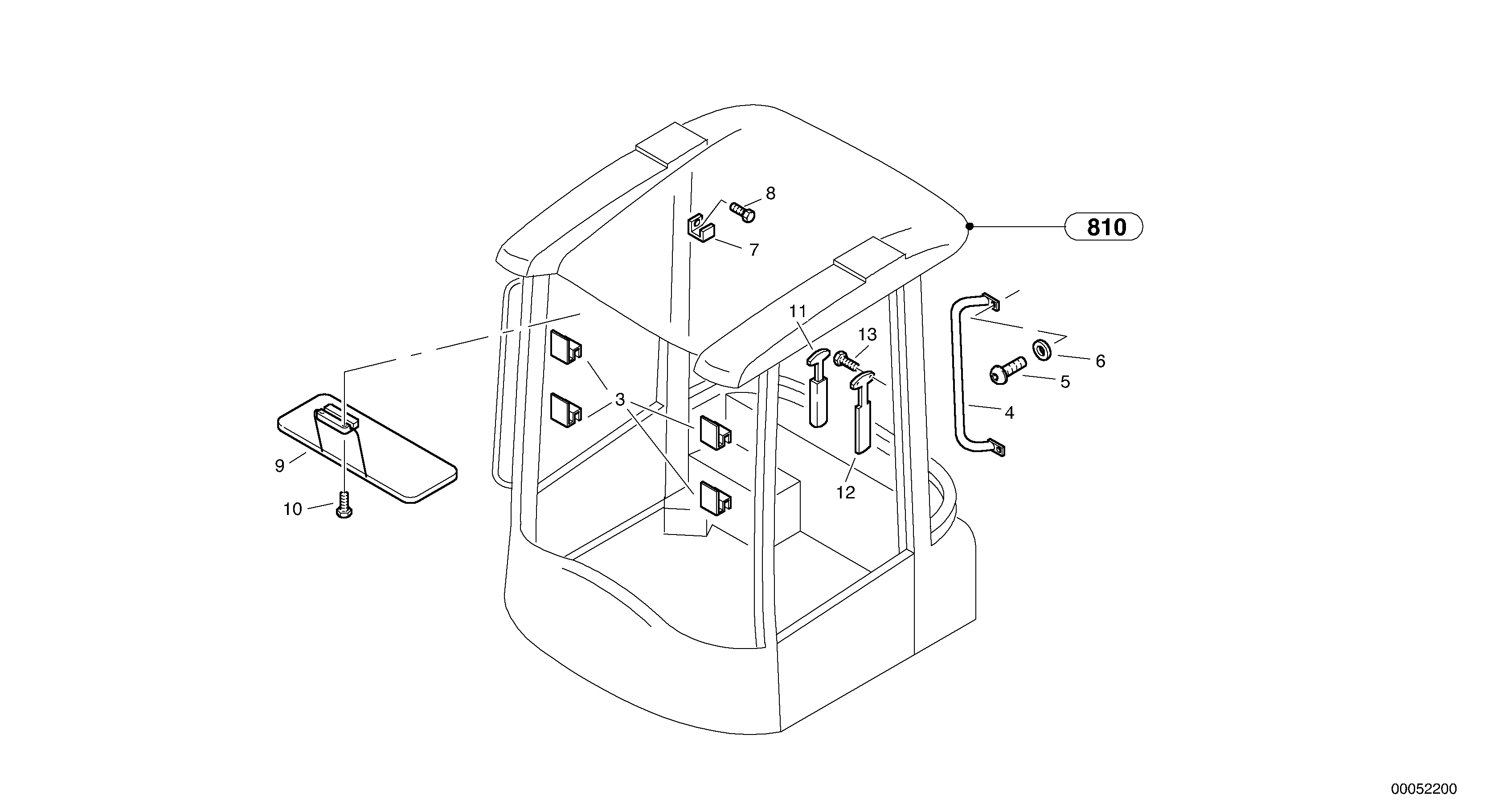 Схема запчастей Volvo L35B - 6928 Interior equipment L35B TYPE 186, 187, 188, 189 SER NO - 2999