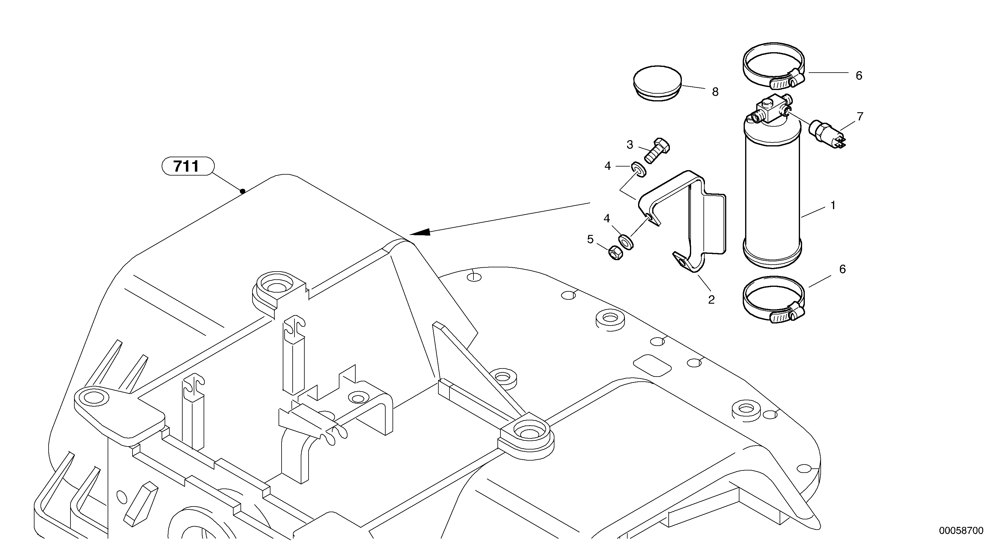 Схема запчастей Volvo L35B - 15612 Dryer L35B TYPE 186, 187, 188, 189 SER NO - 2999