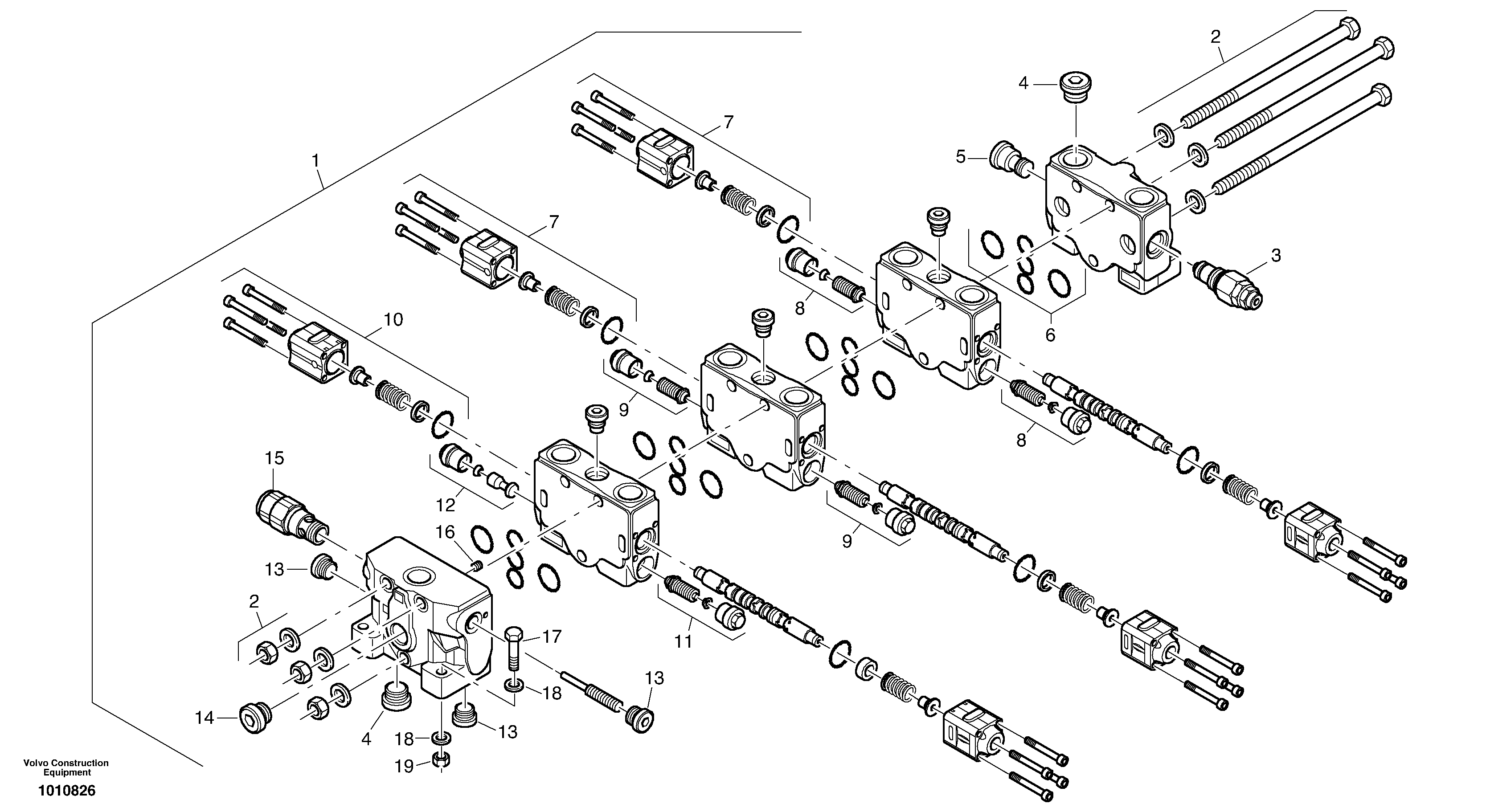 Схема запчастей Volvo L35B - 77910 Клапан регулирующий (распределительный) L35B S/N186/187/188/1893000 - 6000