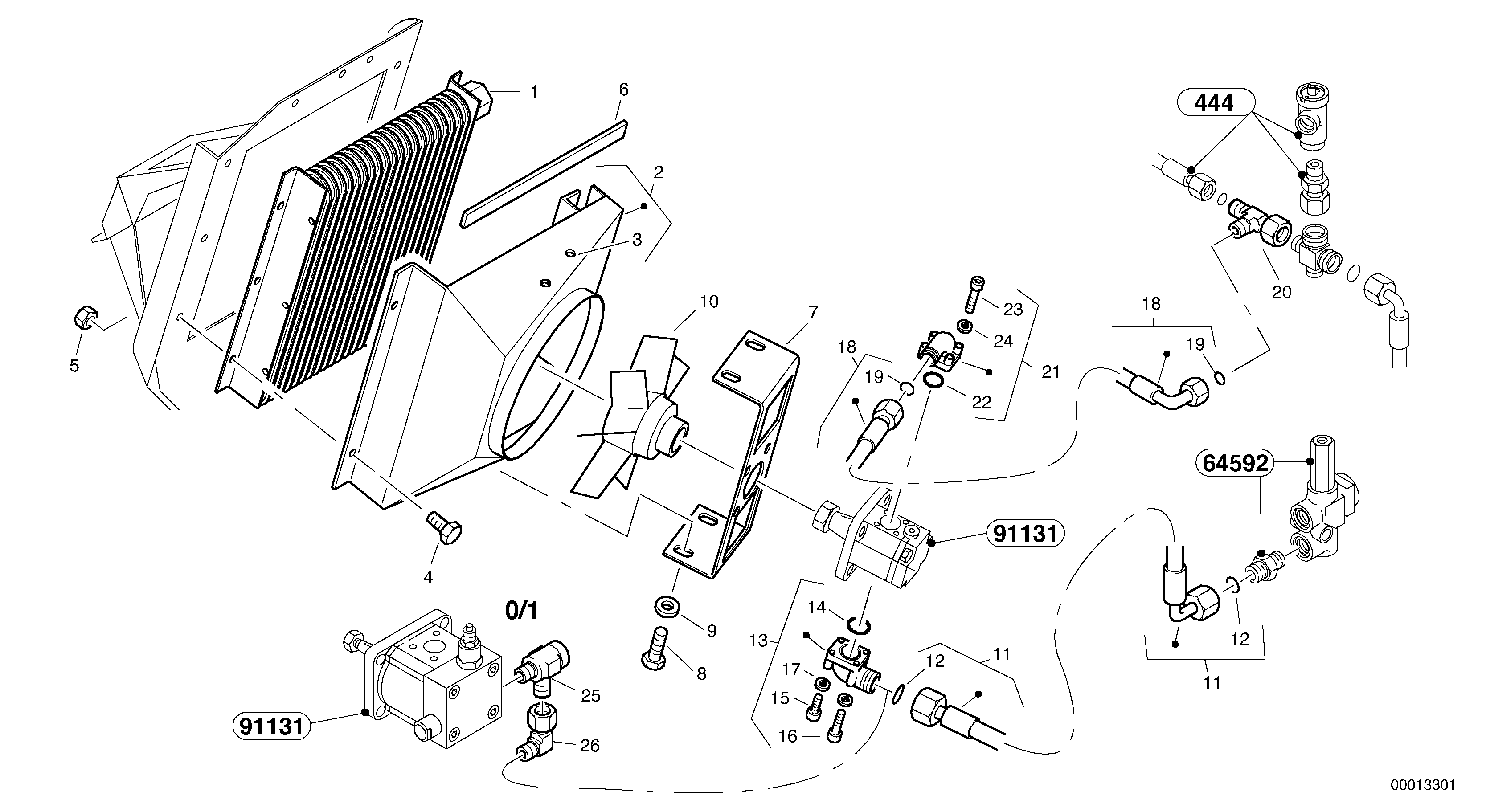 Схема запчастей Volvo L35B - 39753 Radiateur - Installation L35B TYPE 186, 187, 188, 189 SER NO - 2999