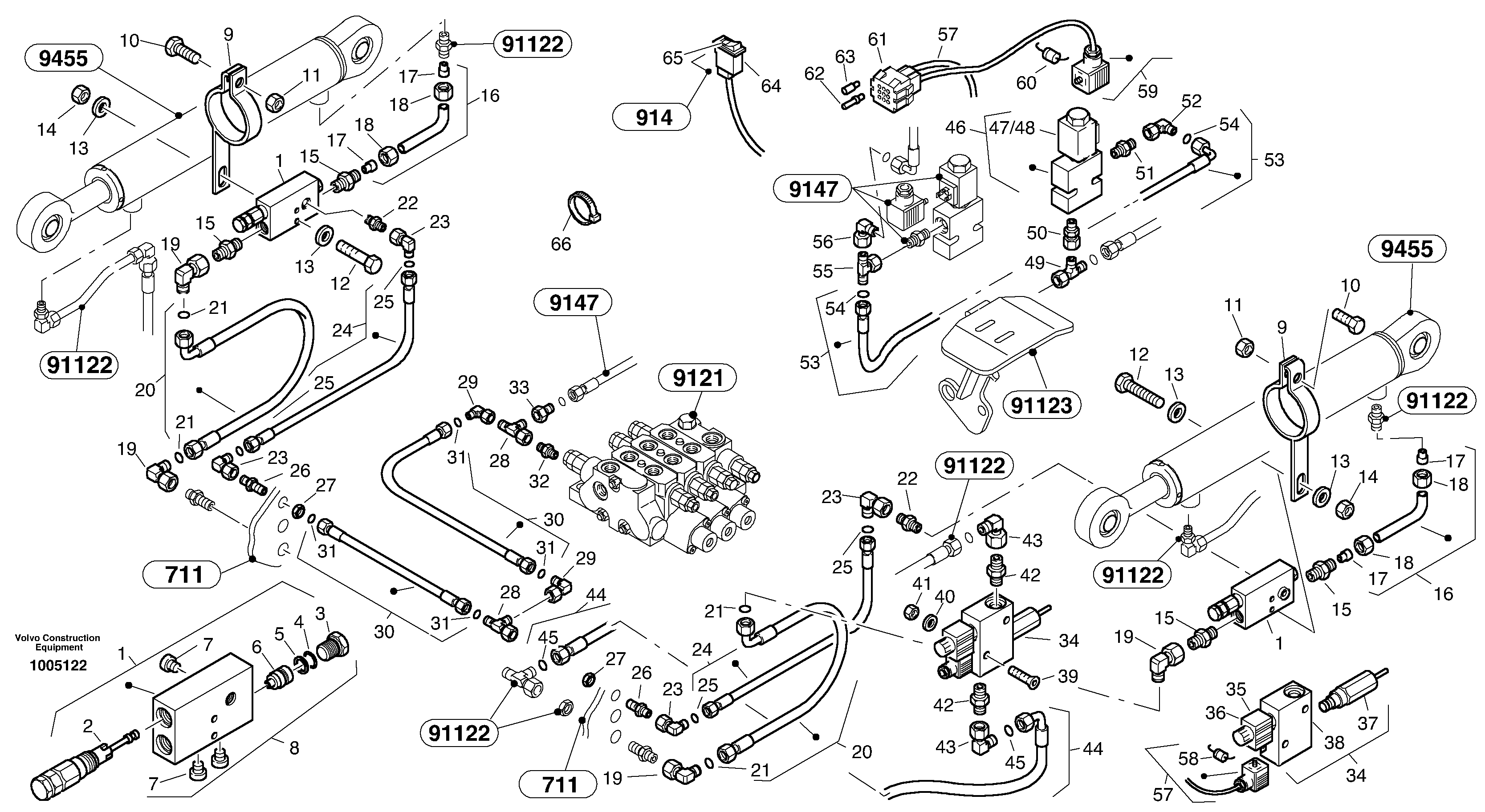 Схема запчастей Volvo L35B - 15899 Line fracture safety - Lift L35B TYPE 186, 187, 188, 189 SER NO - 2999