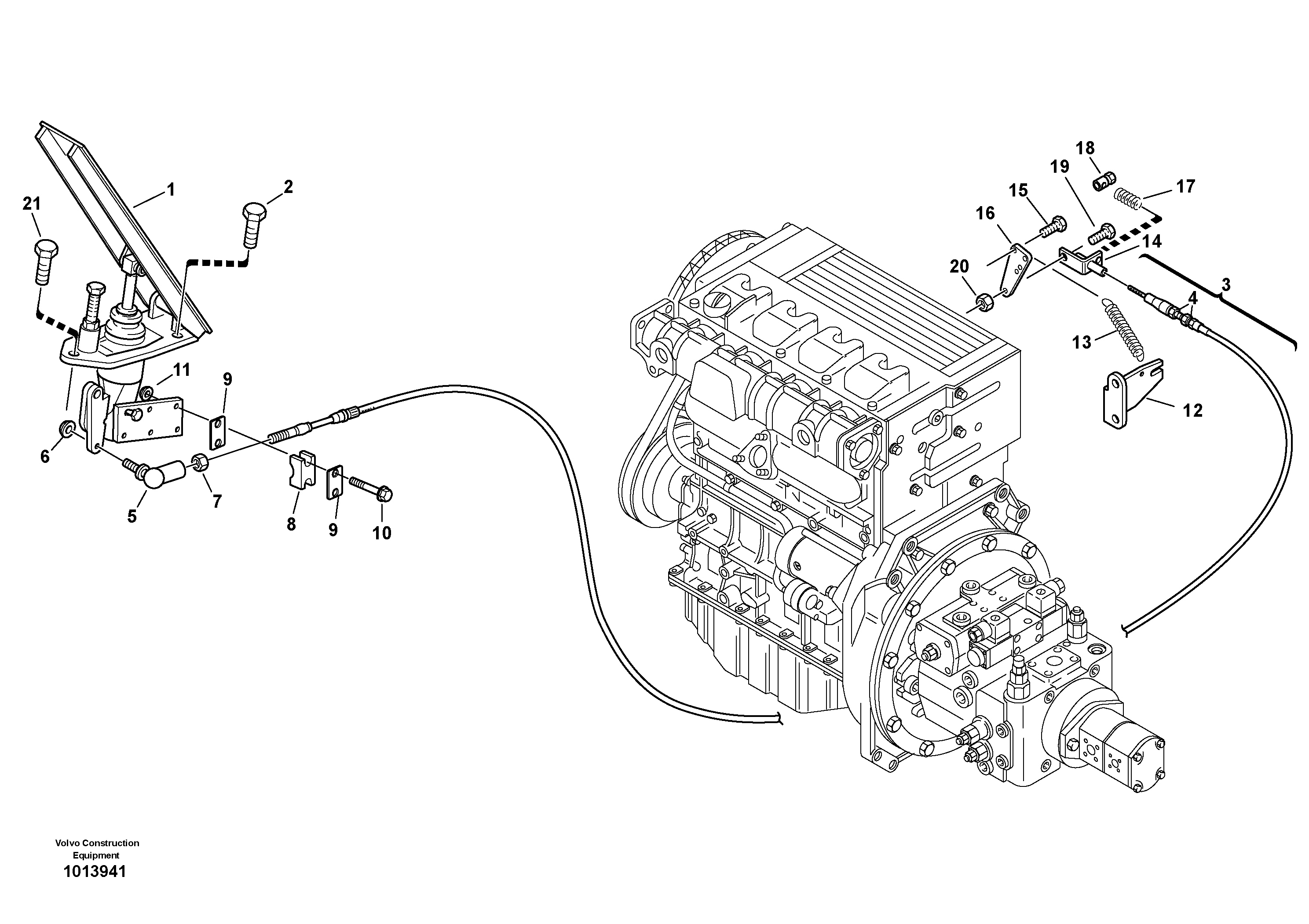 Схема запчастей Volvo L35B - 106438 Speed control L35B S/N186/187/188/1893000 - 6000