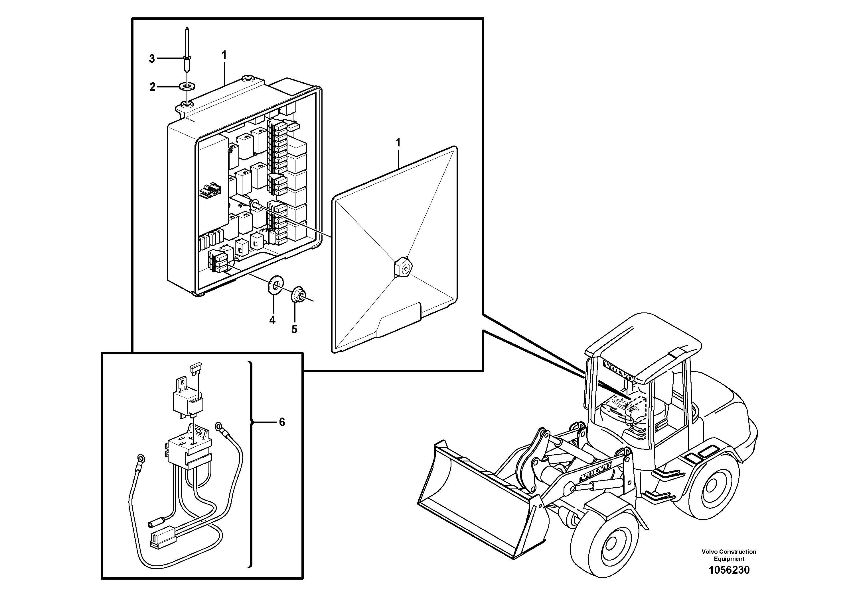Схема запчастей Volvo L35B - 93448 Central computer L35B S/N186/187/188/1893000 - 6000