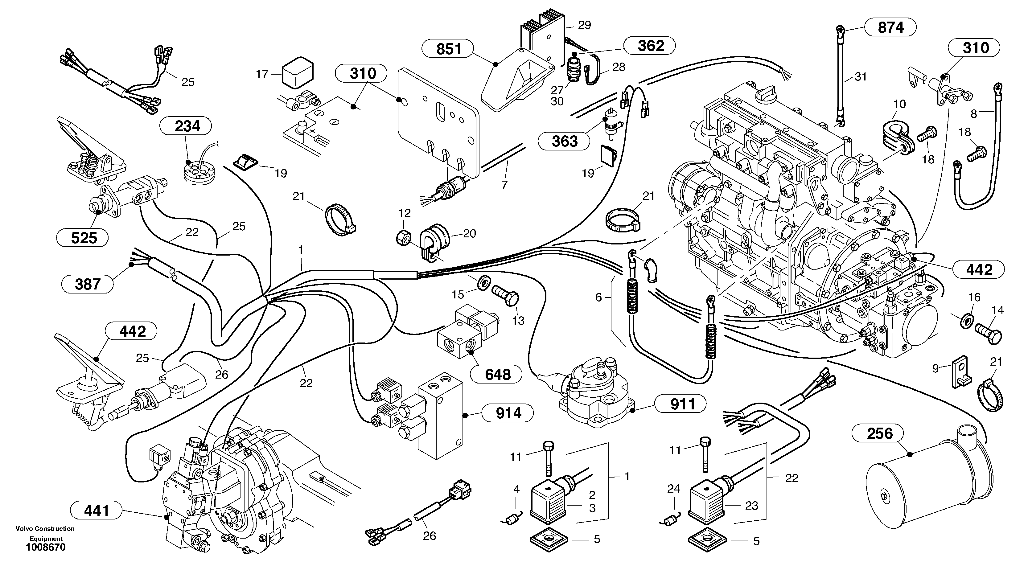 Схема запчастей Volvo L40B - 2193 Electric installation L40B S/N 1911500 - S/N 1921500 -