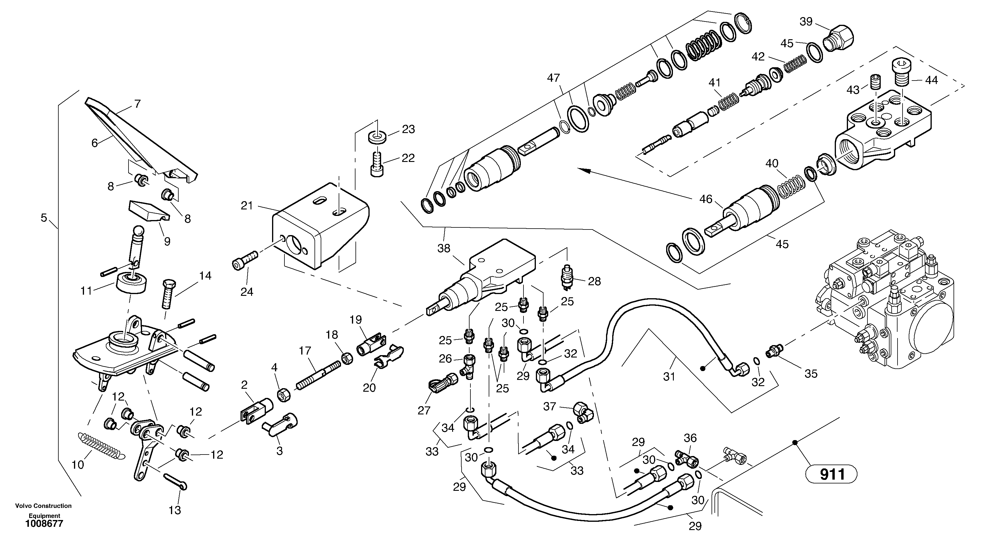 Схема запчастей Volvo L40B - 24310 Inch control L40B S/N 1911500 - S/N 1921500 -