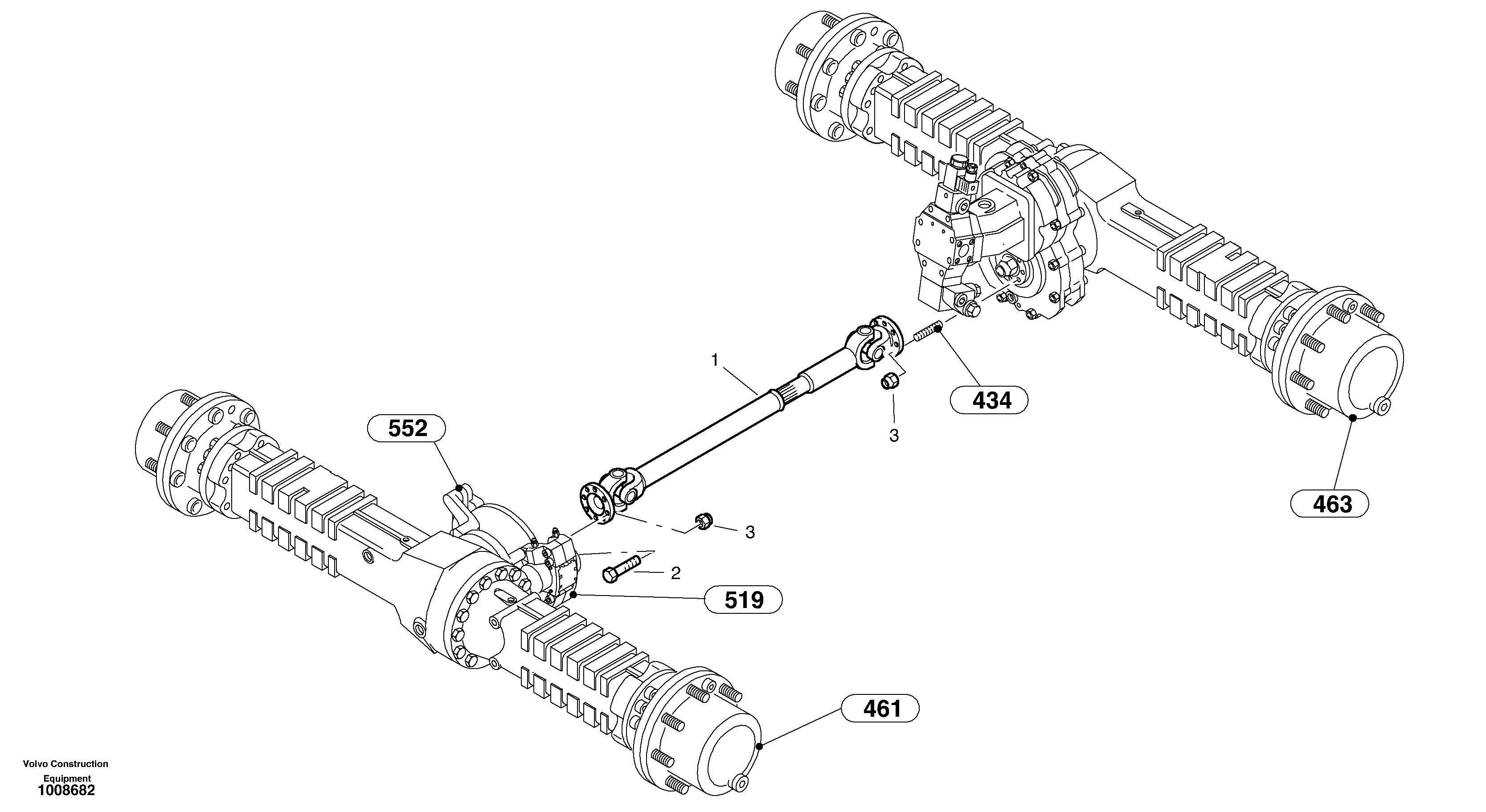 Схема запчастей Volvo L40B - 2294 Карданный вал L40B S/N 1911500 - S/N 1921500 -