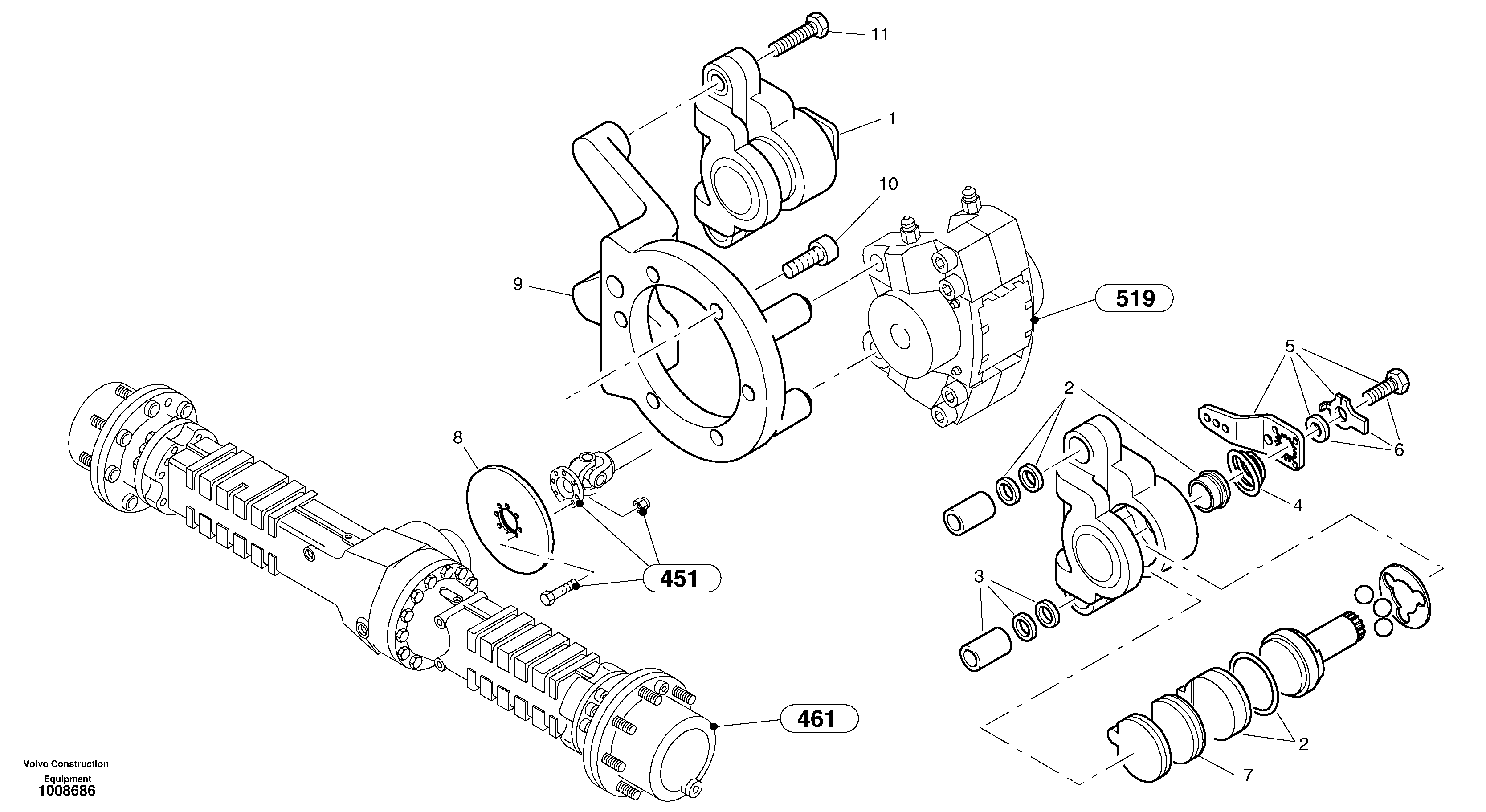 Схема запчастей Volvo L40B - 2314 Parking brake L40B S/N 1911500 - S/N 1921500 -