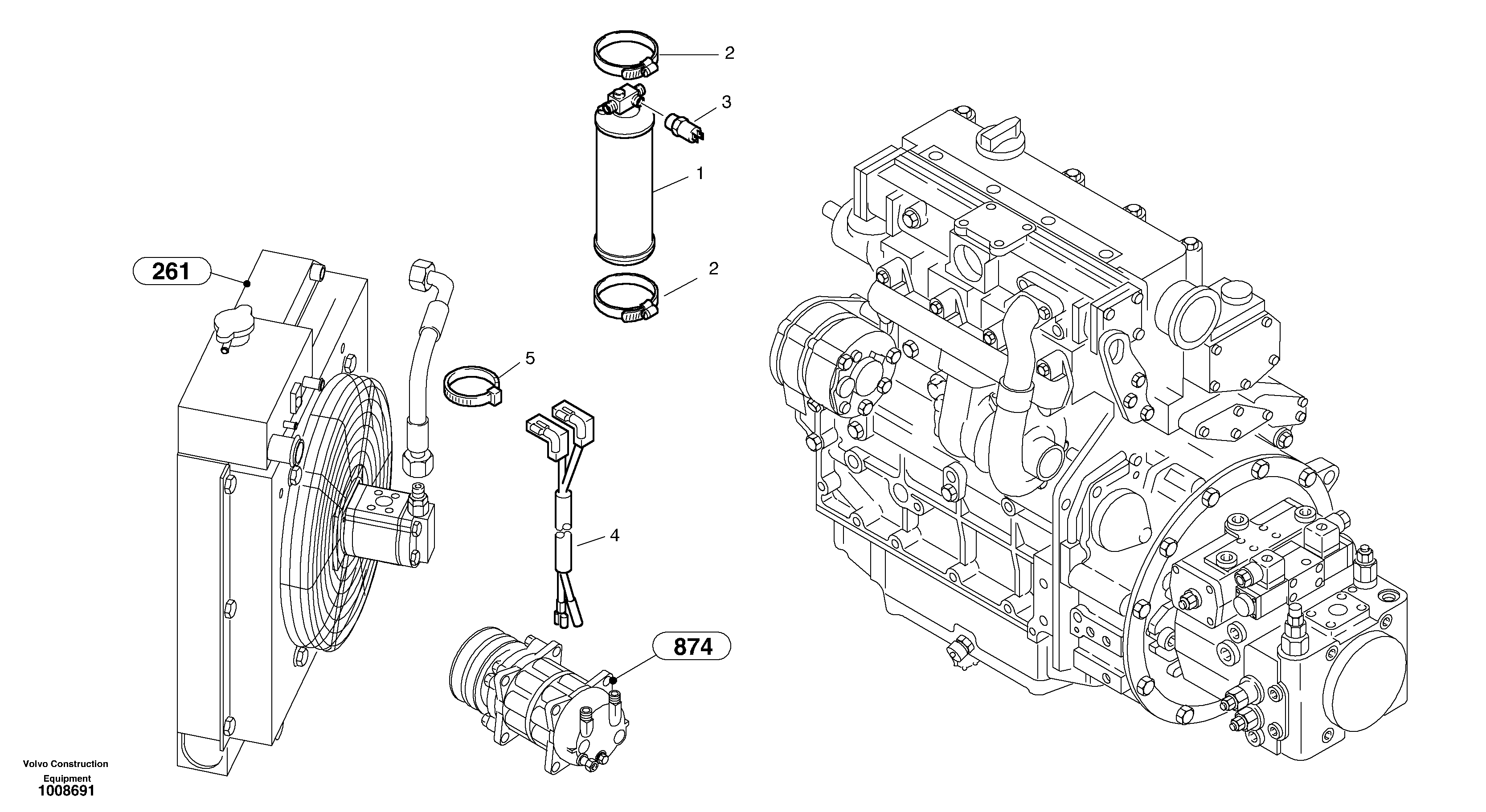 Схема запчастей Volvo L40B - 2357 Dryer L40B S/N 1911500 - S/N 1921500 -