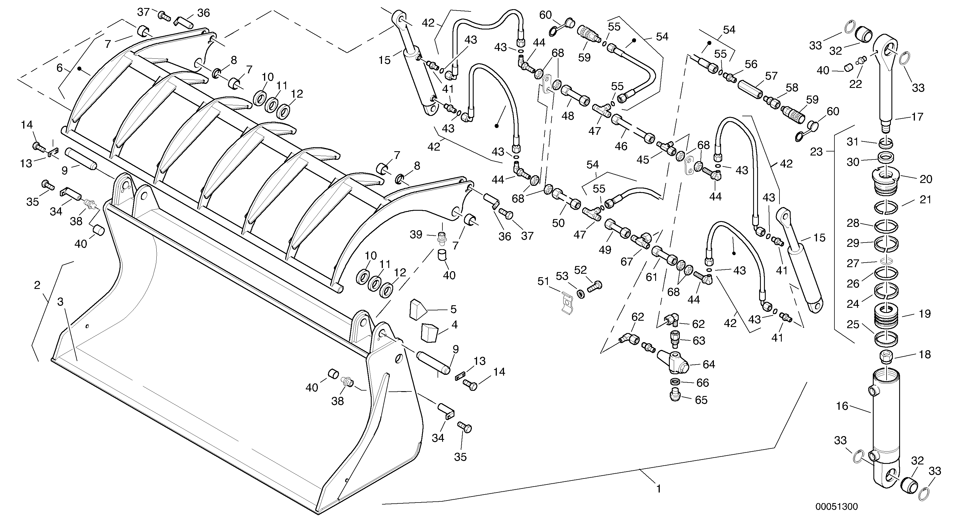 Схема запчастей Volvo L40B - 106187 Waste grab bucket - TPZ L40B S/N 1911500 - S/N 1921500 -