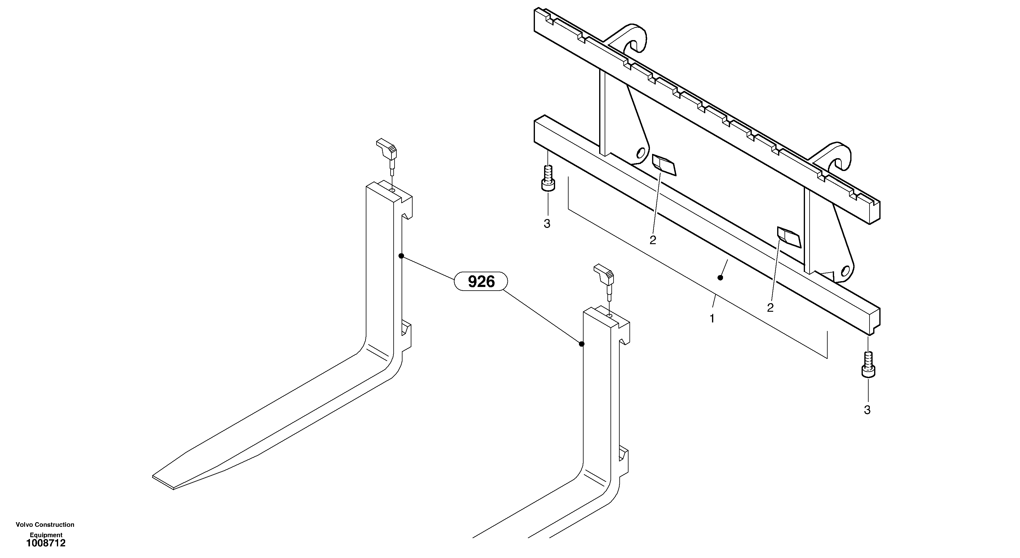 Схема запчастей Volvo L40B - 78929 Fork lift attachment support L40B S/N 1911500 - S/N 1921500 -