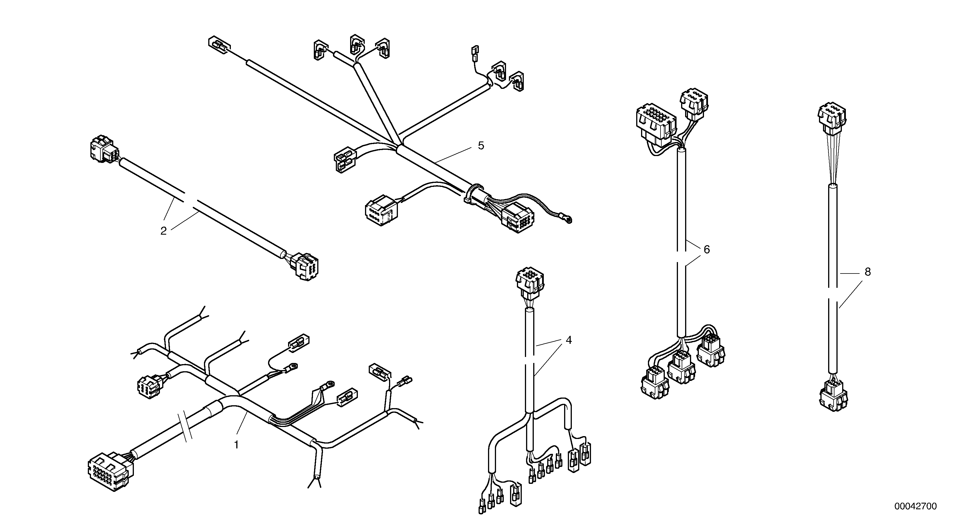 Схема запчастей Volvo L45B - 4063 Electric wires - Cabin L45B S/N 1941500 - S/N 1951500 -