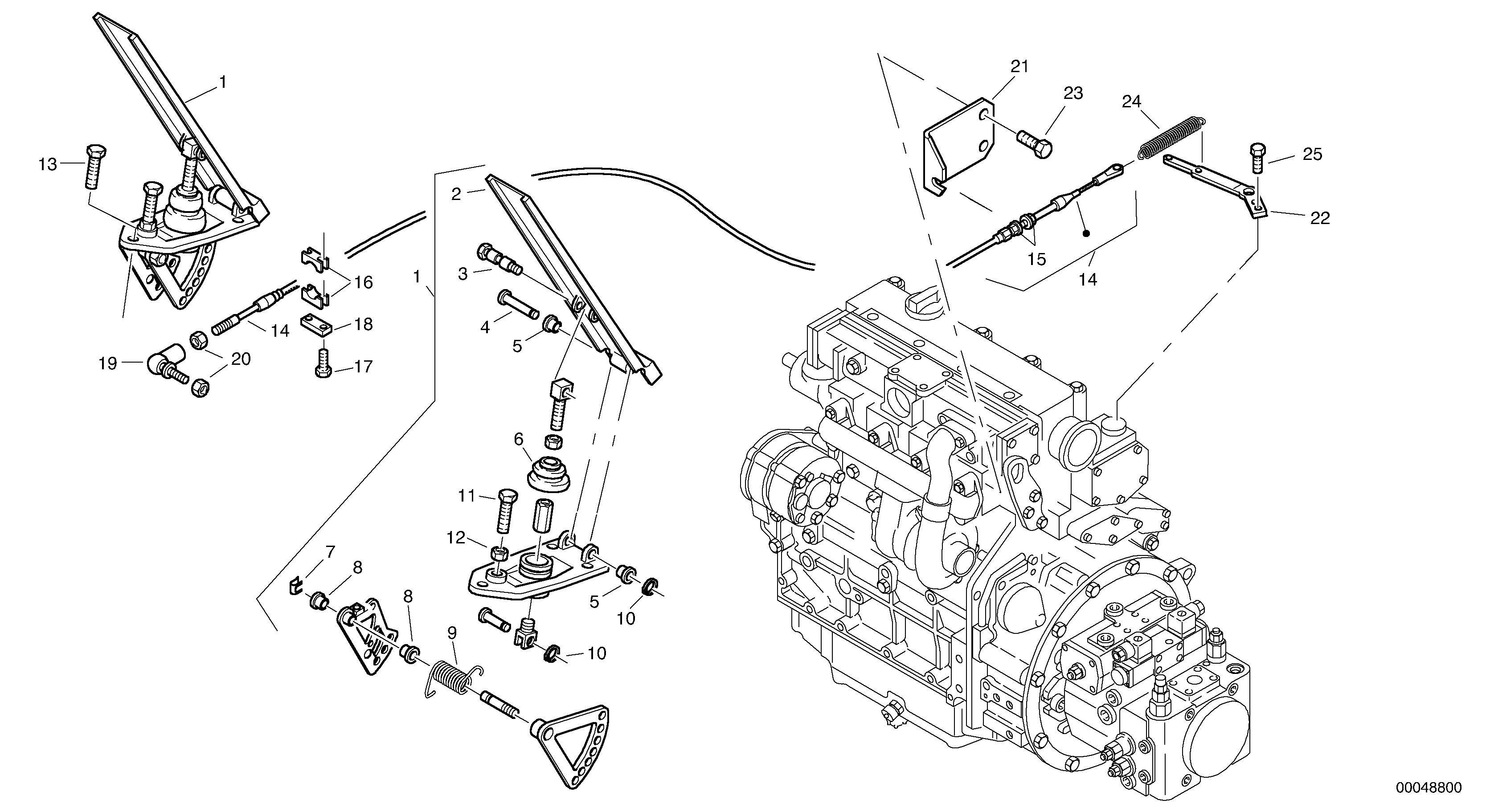 Схема запчастей Volvo L45B - 1029 Speed control L45B TYPE 194, 195 SER NO - 1499