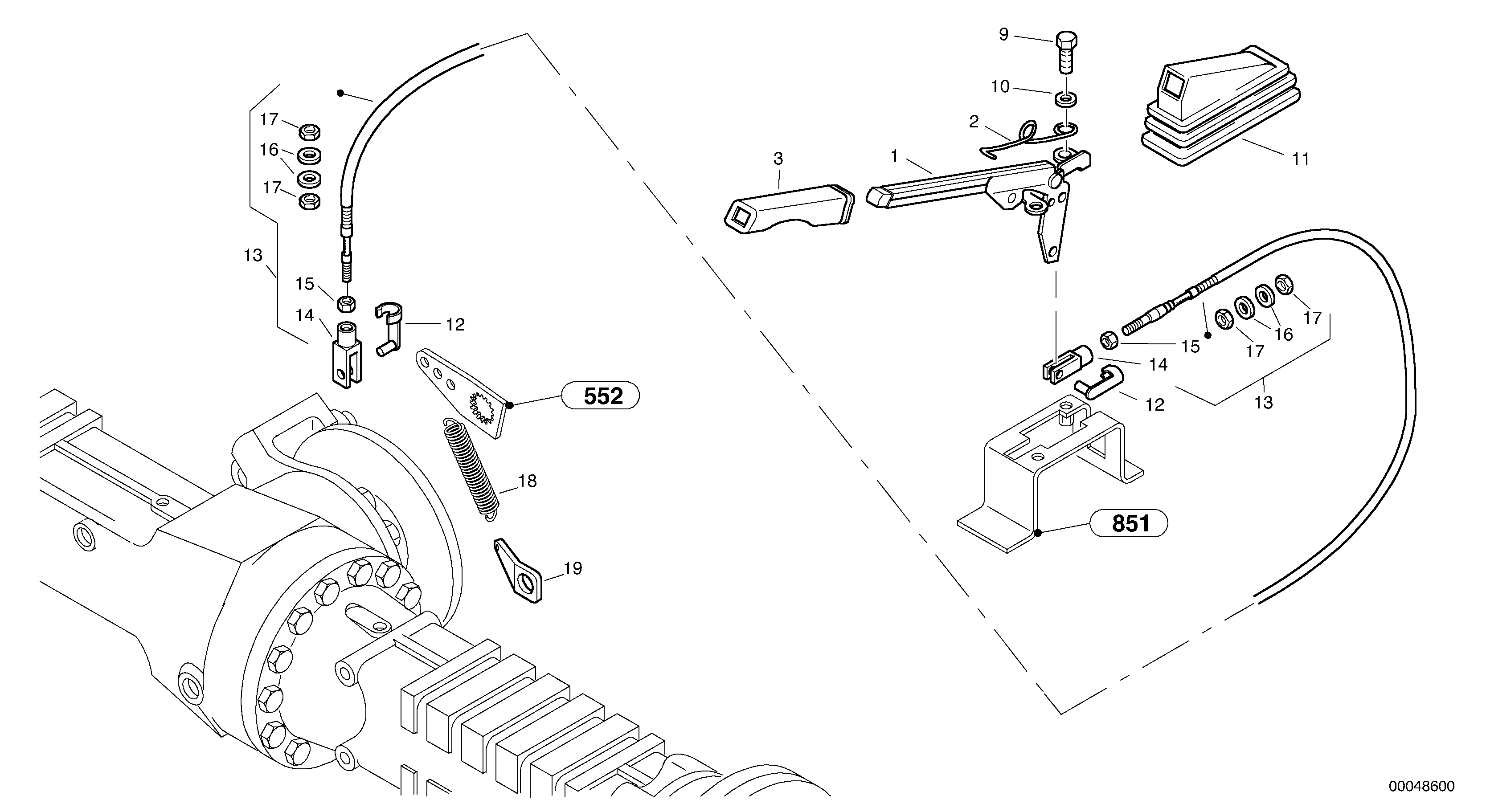 Схема запчастей Volvo L45B - 4147 Hand brake L45B S/N 1941500 - S/N 1951500 -