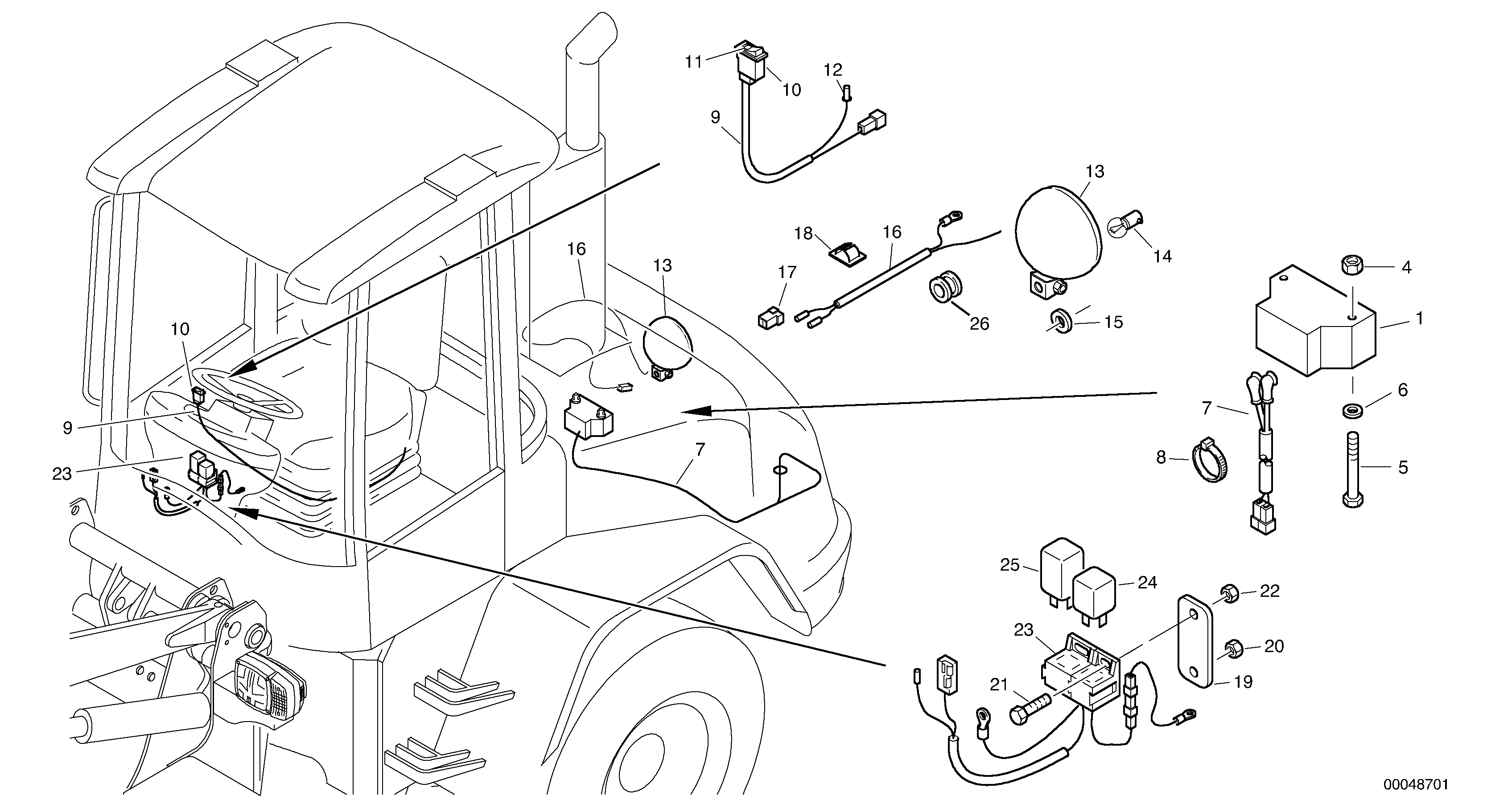 Схема запчастей Volvo L45B - 2194 Back-up warning L45B TYPE 194, 195 SER NO - 1499